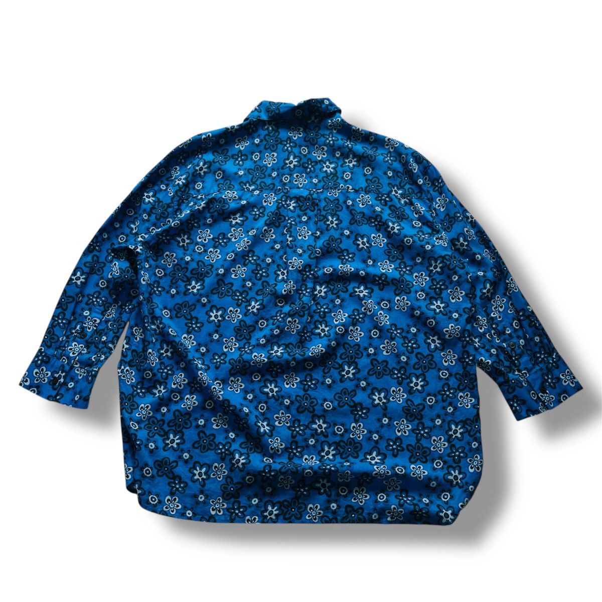 Marni MARNI X Uniqlo Japan Blue Flowers Shirts Buttons Up Size L Size US L / EU 52-54 / 3 - 2 Thumbnail