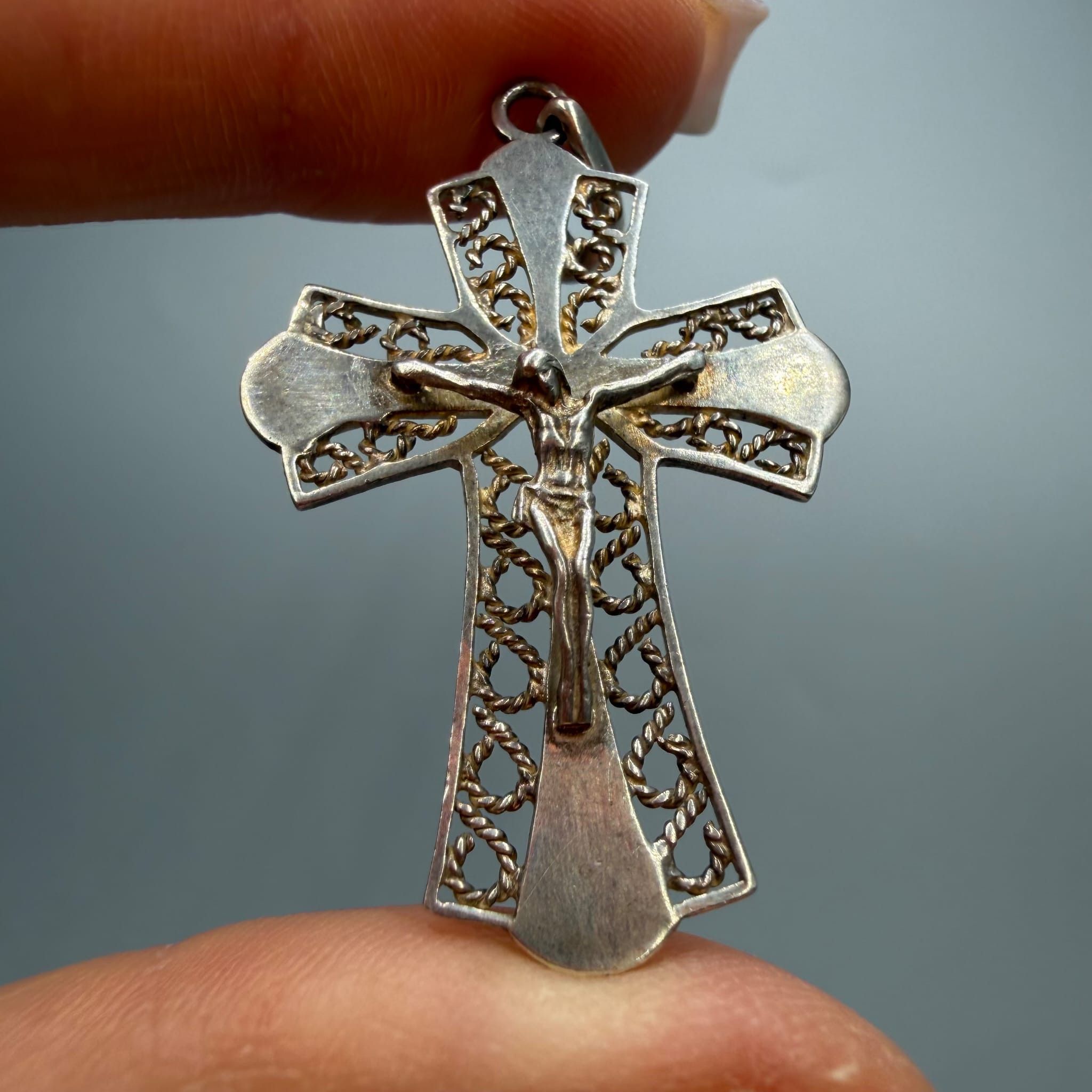 Vintage Vintage 925 Sterling Silver Orthodox Crucifix Cross Pendant Size ONE SIZE - 3 Thumbnail
