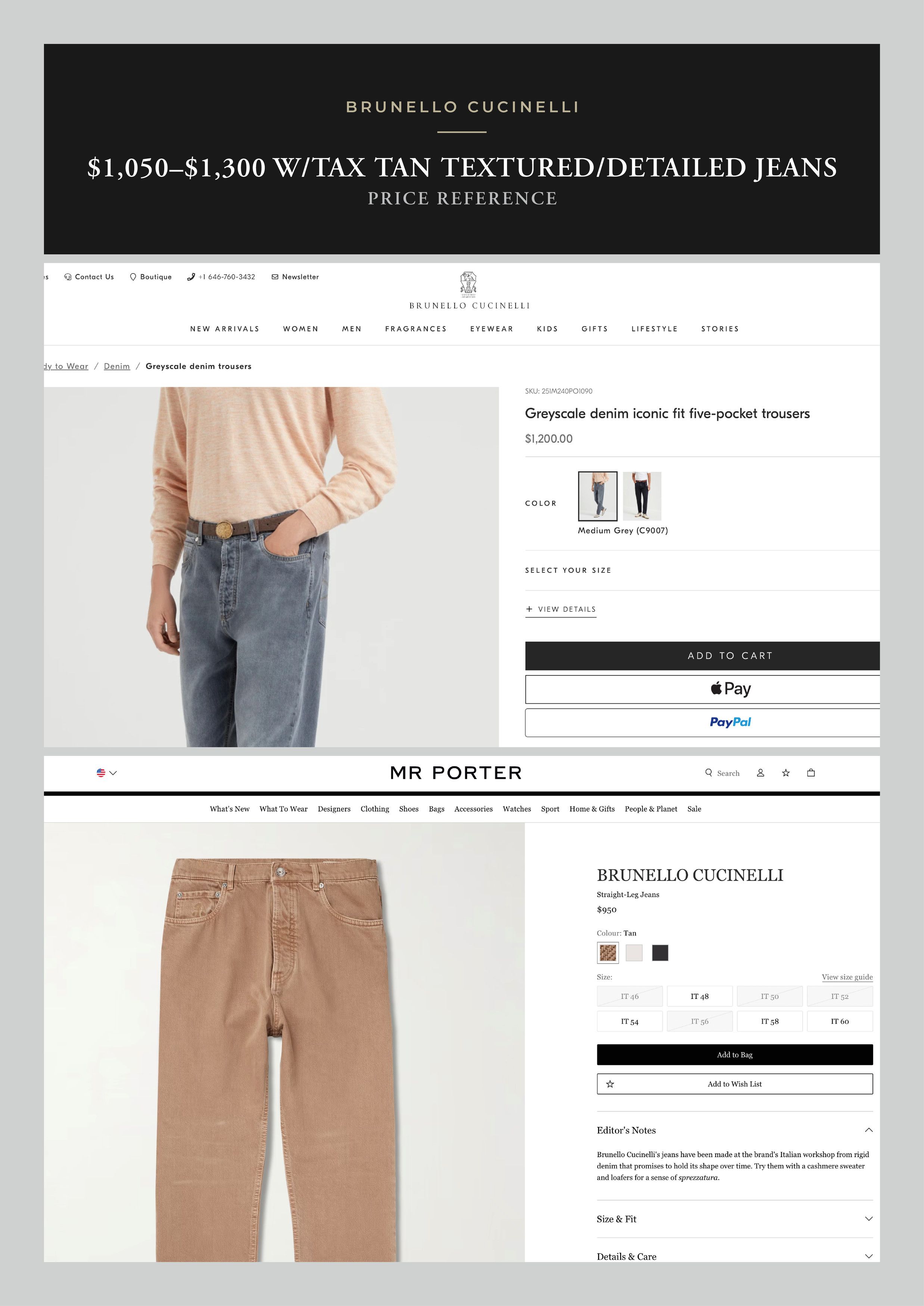 Brunello Cucinelli Best Dressed $1,050 BRUNELLO CUCINELLI Slim Fit Tan Jeans Size US 34 / EU 50 - 6 Thumbnail