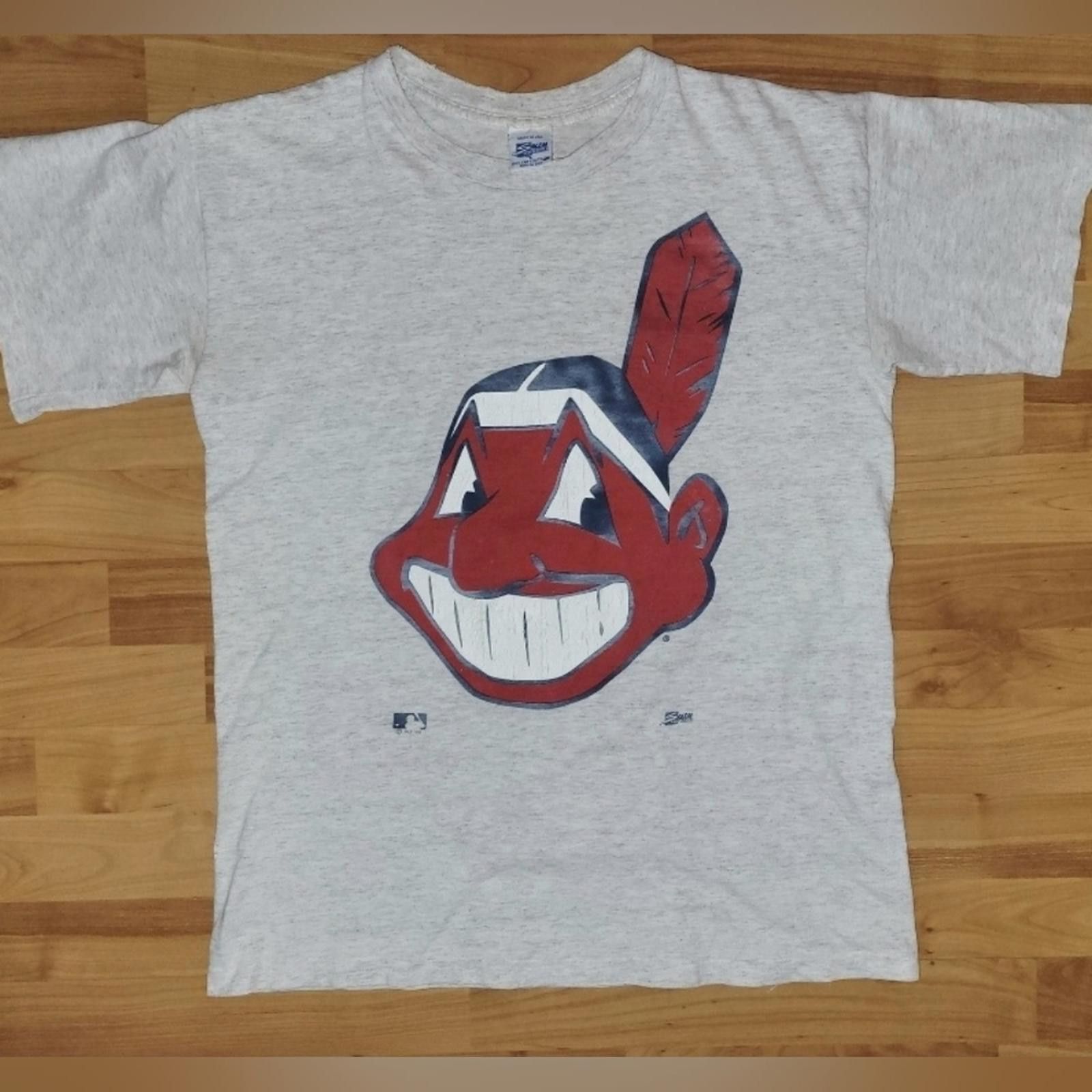 Salem Sportswear Vintage Salem Cleveland Indians 1993 Gray T-Shirt Large Size US L / EU 52-54 / 3 - 1 Thumbnail