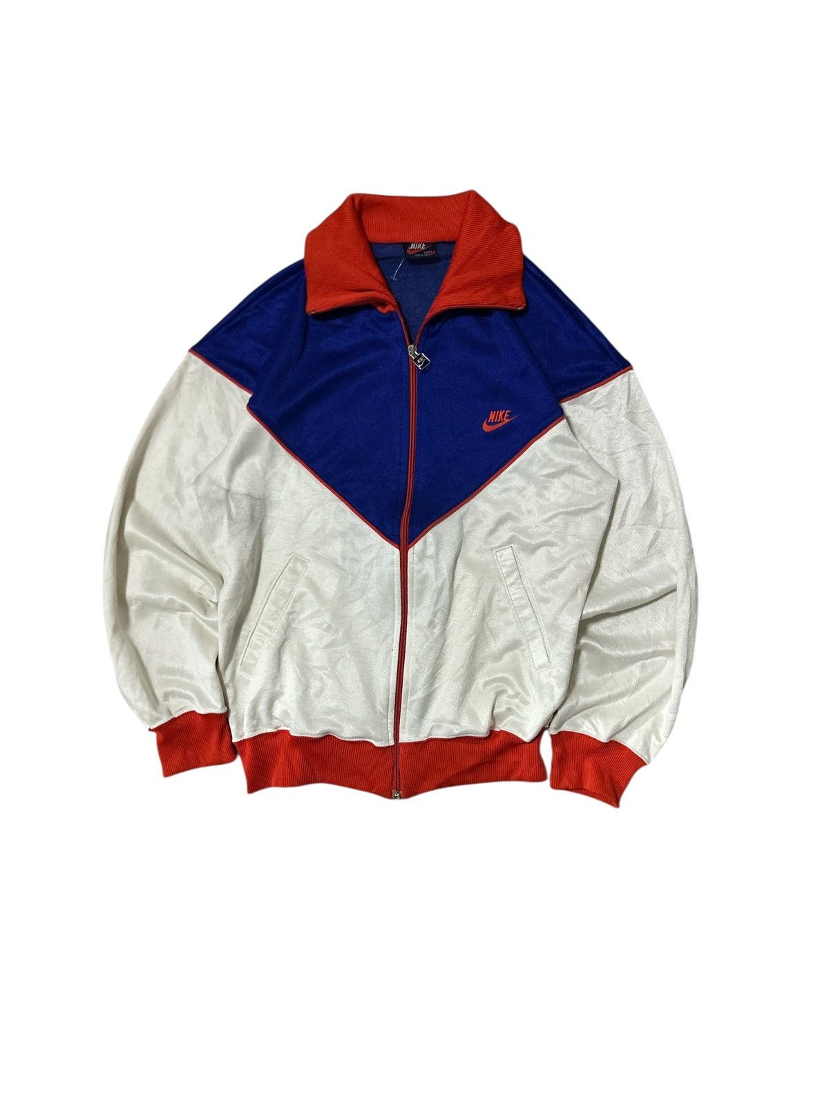 Nike Rare Vintage 70s/80s Nike V-Shape Track Jacket Made In Japan Size US M / EU 48-50 / 2 - 1 Thumbnail