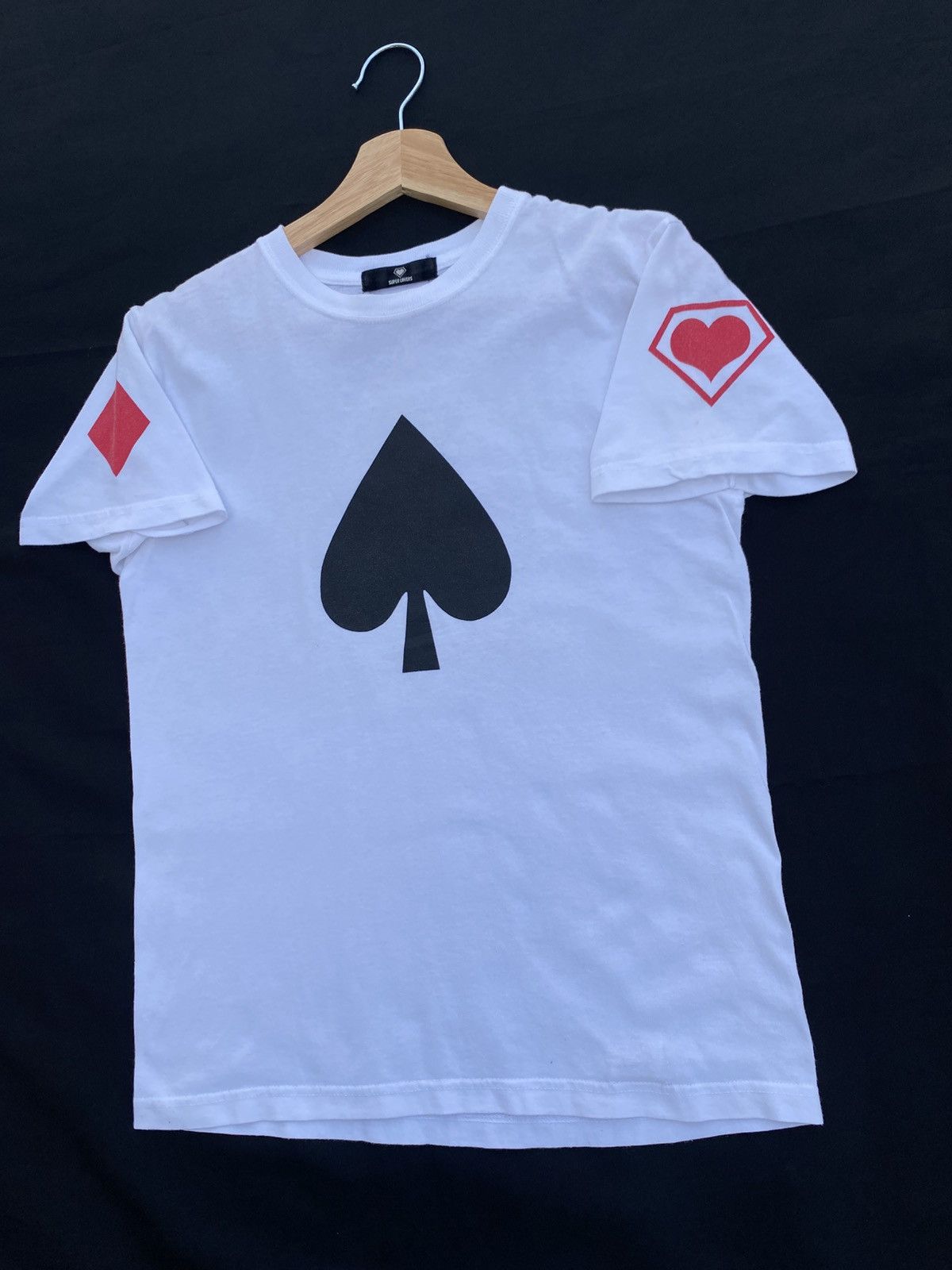 Super Lovers Rare Japanese Brand Super Lovers Spade Logo Tshirt Size US S / EU 44-46 / 1 - 11 Thumbnail