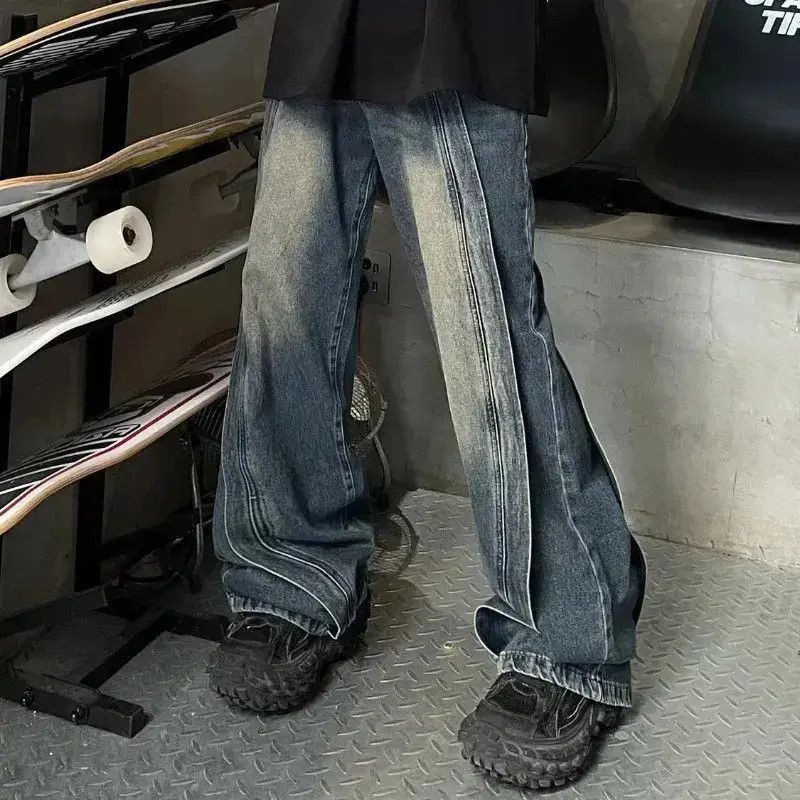 Japanese Brand Baggy Retro Street Blue Jeans y2k Size US 30 / EU 46 - 3 Thumbnail
