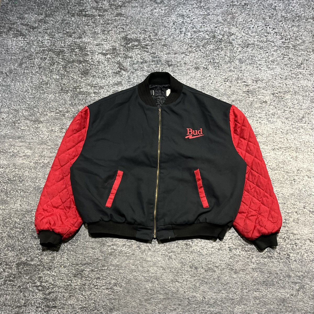 Budweiser VINTAGE 90s BUDWEISER BLACK RED BEER PROMO BOMBER JACKET Size US L / EU 52-54 / 3 - 2 Thumbnail