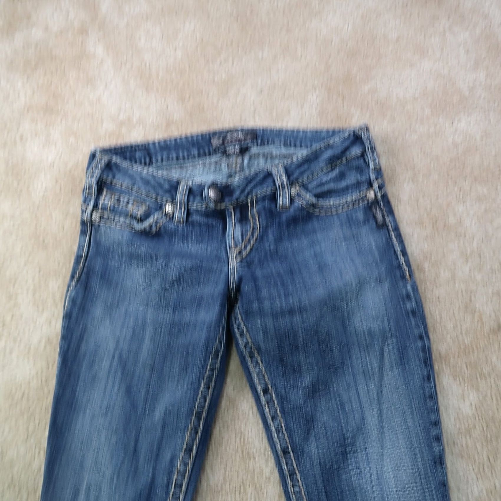 Silver Jeans Co. Silver Jeans Tuesday Jeans Women's 29x31 Blue Denim Bootcut Stretch Slim 5-Pocket Regular Cotton Blend Denim Blue Jeans Mens? Size 29" - 2 Thumbnail