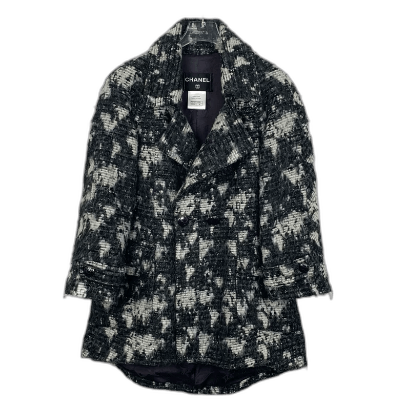Chanel Colored Ink Splash Knit Coat by Chanel -2505 Size US XS / EU 42 / 0 - 1 Thumbnail