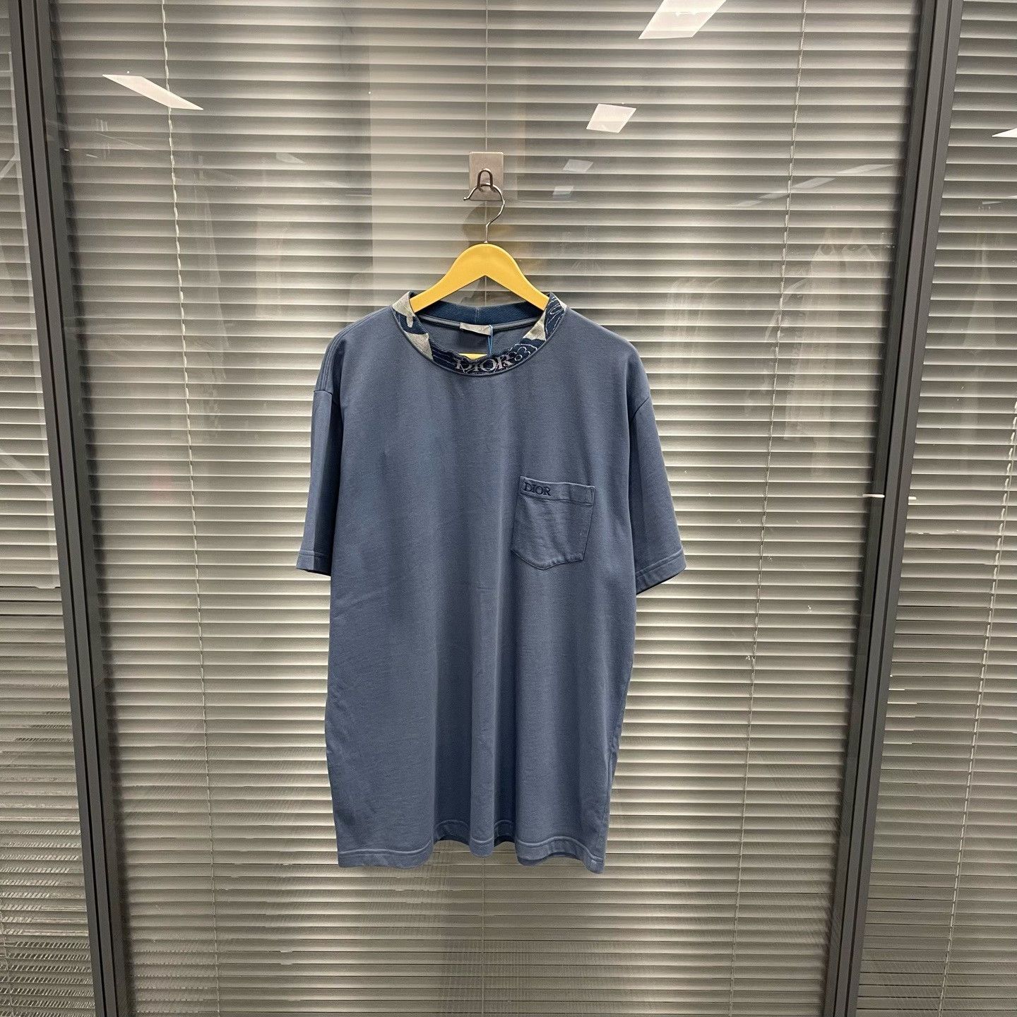 Dior Dior Blue Short Sleeve Embroidered Pocket T-Shirt Size US XL / EU 56 / 4 - 1 Thumbnail