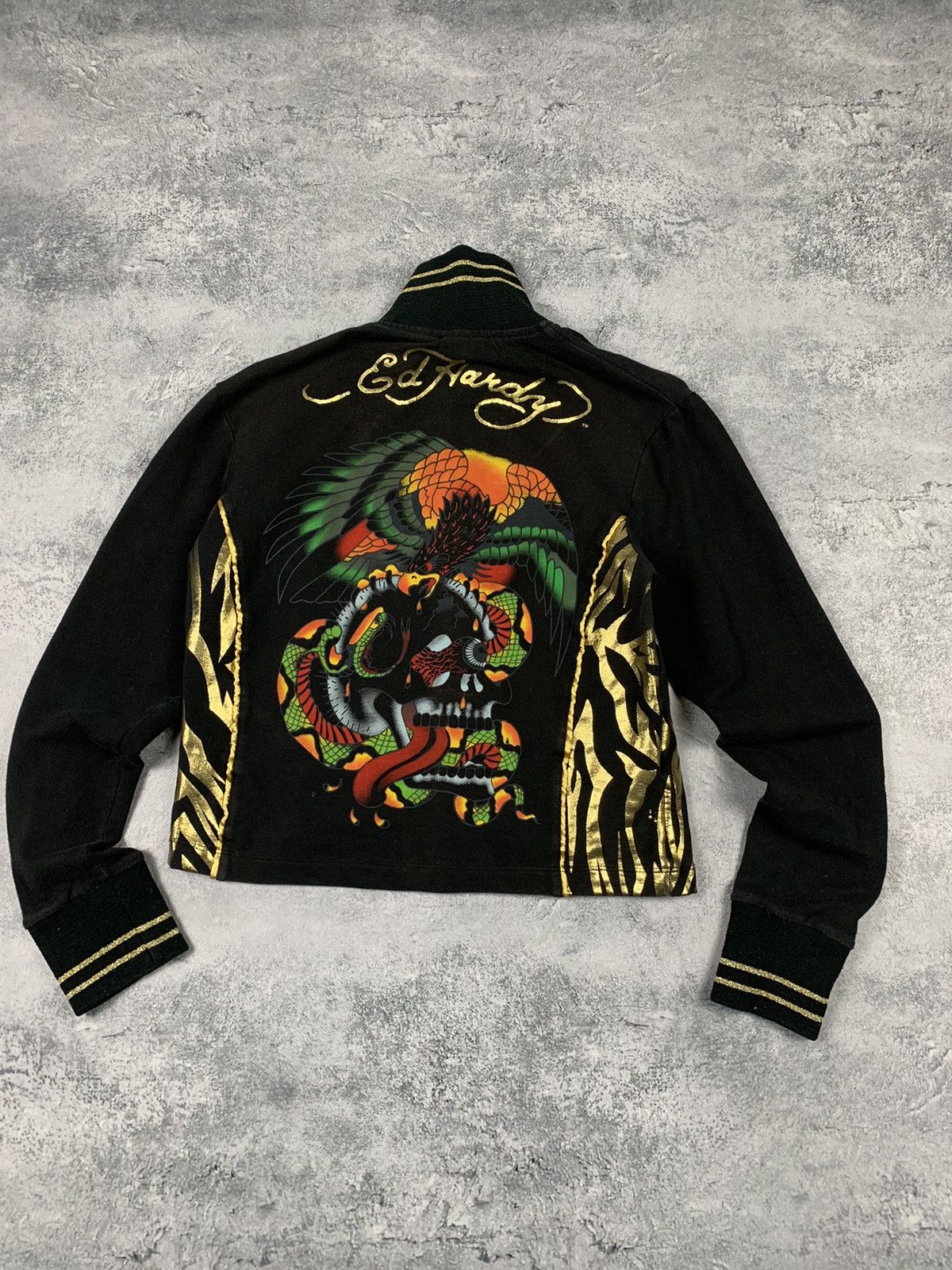 Ed Hardy Vintage Y2K Ed Hardy USA Zip Up Hoodie + Pants 90s Ladies Size XL / US 12-14 / IT 48-50 - 11 Thumbnail