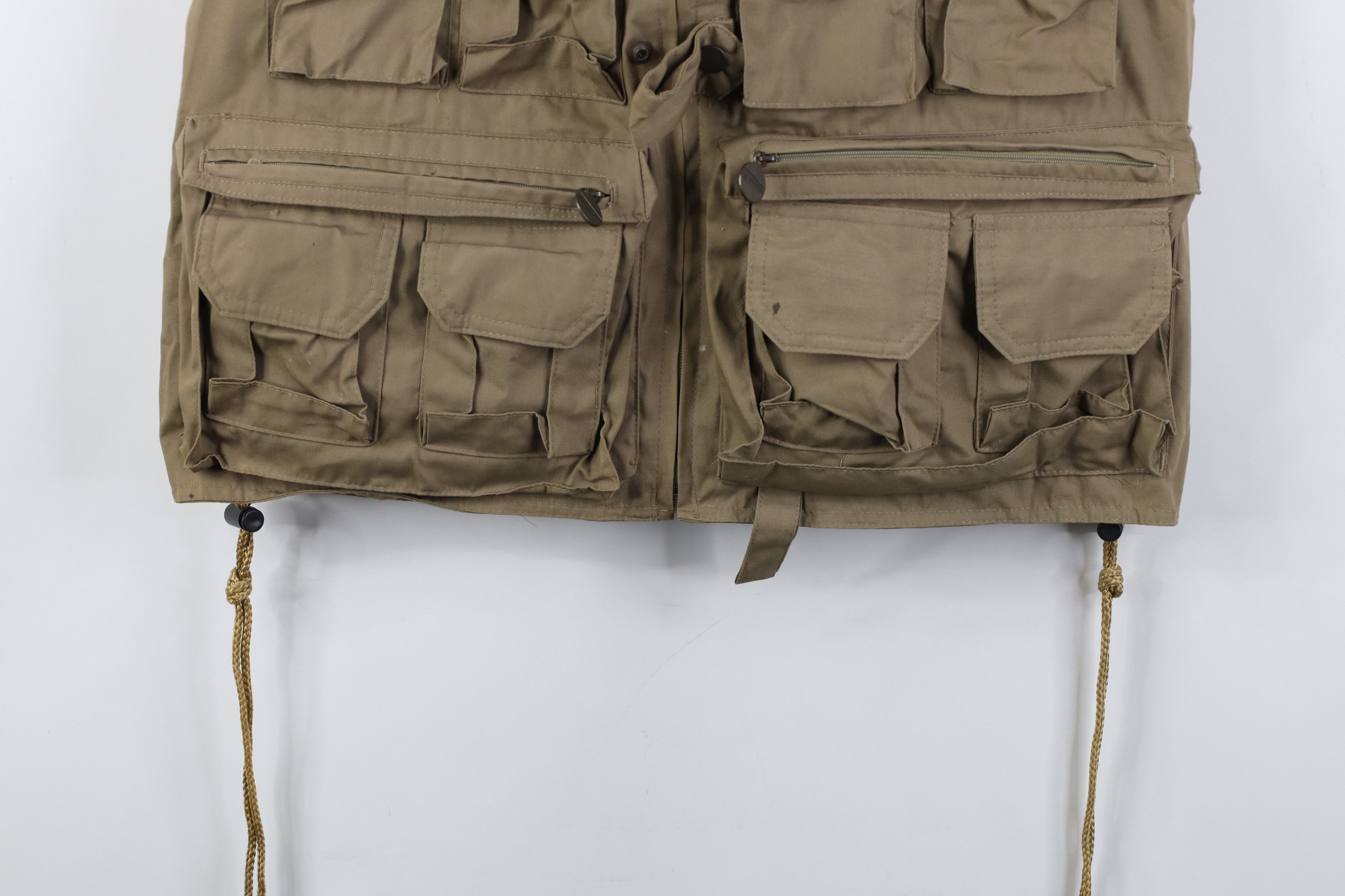 Vintage Vintage 90s Streetwear Tactical Full Zip Vest Jacket Beige Size US L / EU 52-54 / 3 - 4 Thumbnail