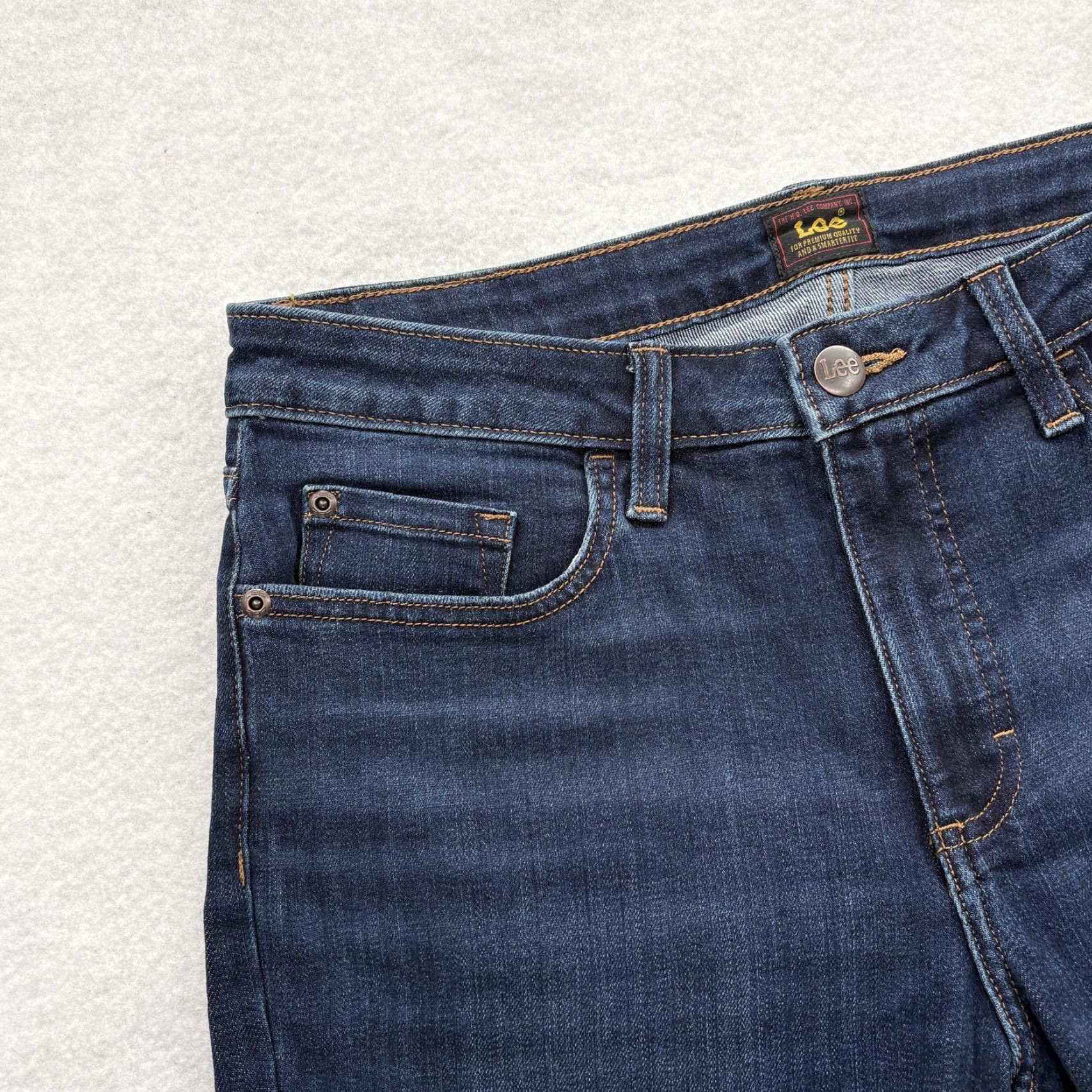 Lee VINTAGE Lee Jeans Womens 10 Tall Straight Denim Blue Mid Rise Stretch NWT Size 32" / US 10 / IT 46 - 4 Thumbnail