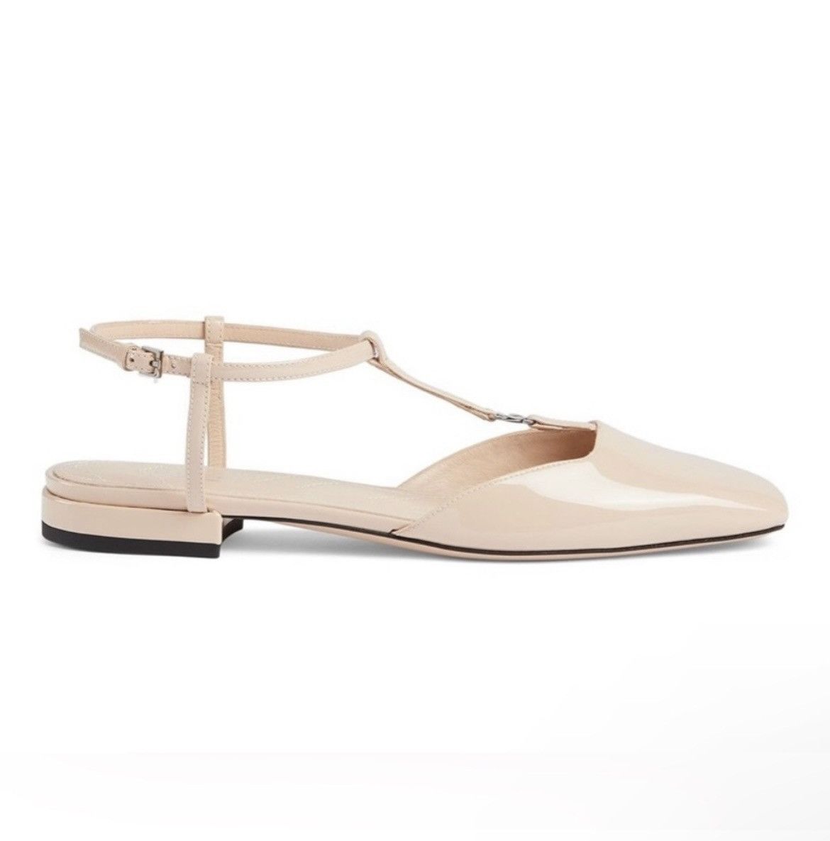 Gucci Gucci Double G patent-finish T-Strap ballerinas Ballet Flat Size US 8.5 / IT 38.5 - 2 Thumbnail