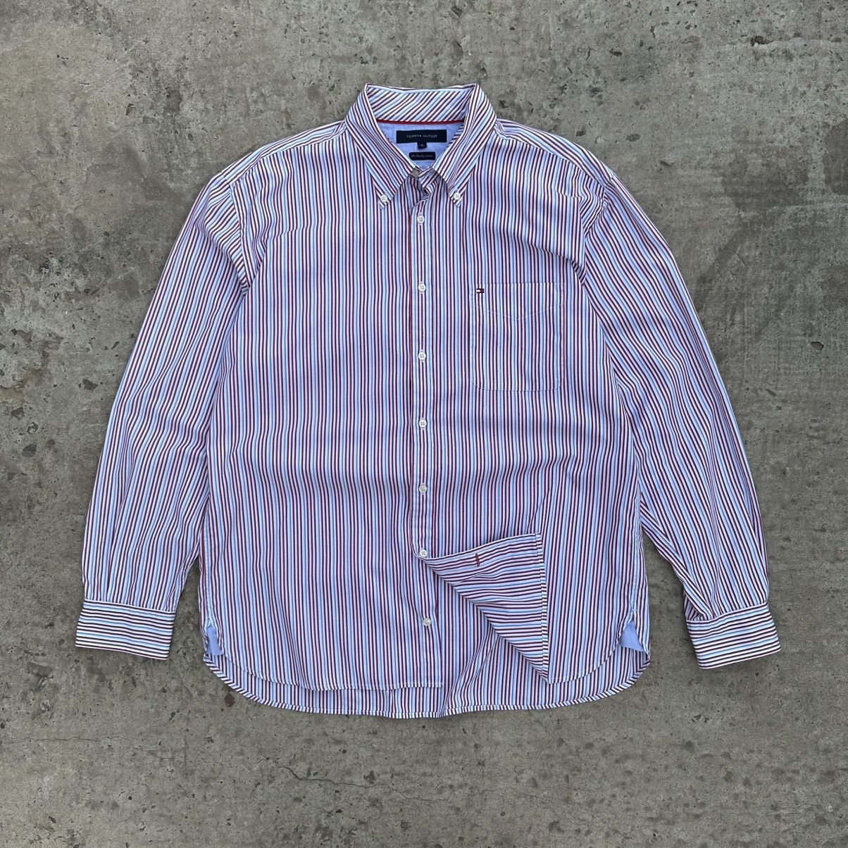 Tommy Hilfiger × Vintage Vintage Tommy Hilfiger Button Up Shirts Old Money Y2K 00s Size US XL / EU 56 / 4 - 1 Thumbnail