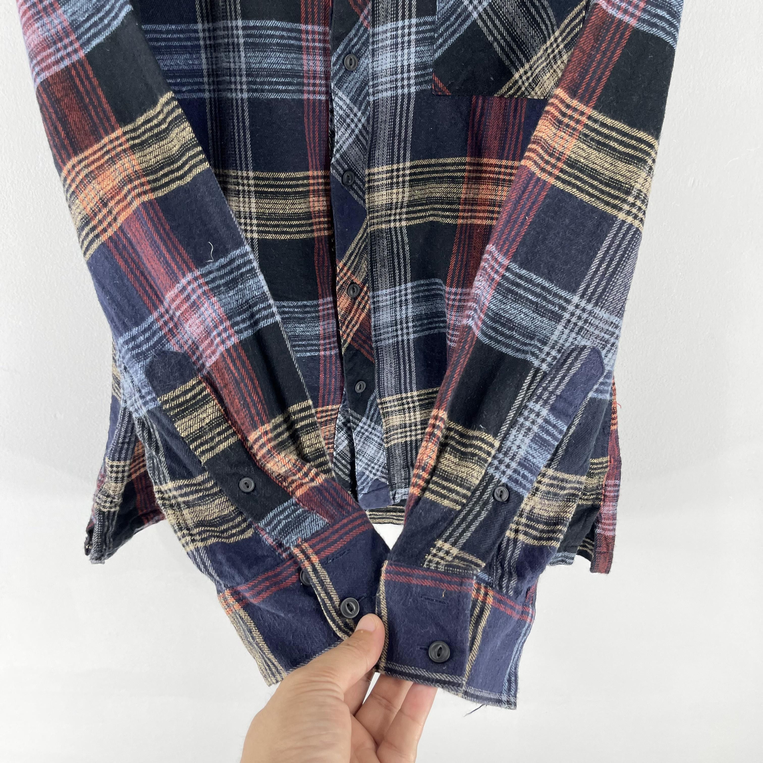 Japanese Brand Vintage Subciety Japan Checkered Tartan Minimalist Flannel Size US M / EU 48-50 / 2 - 10 Thumbnail