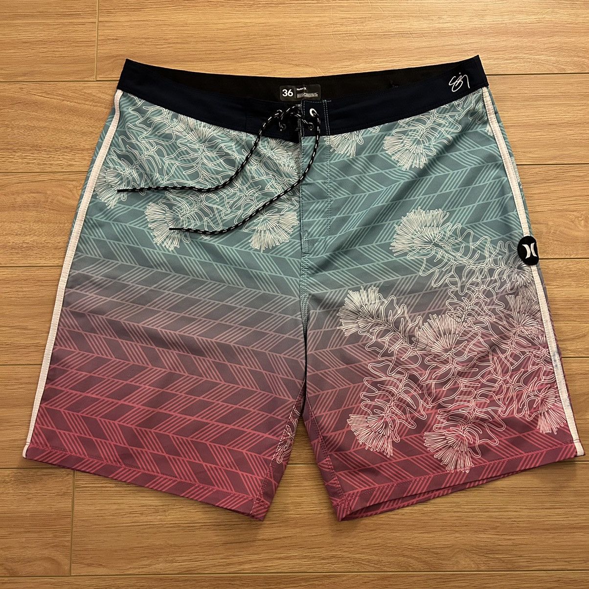 Hurley Hurley Phantom Sig Zane Wailehua Board Shorts 36 Pink Grailed