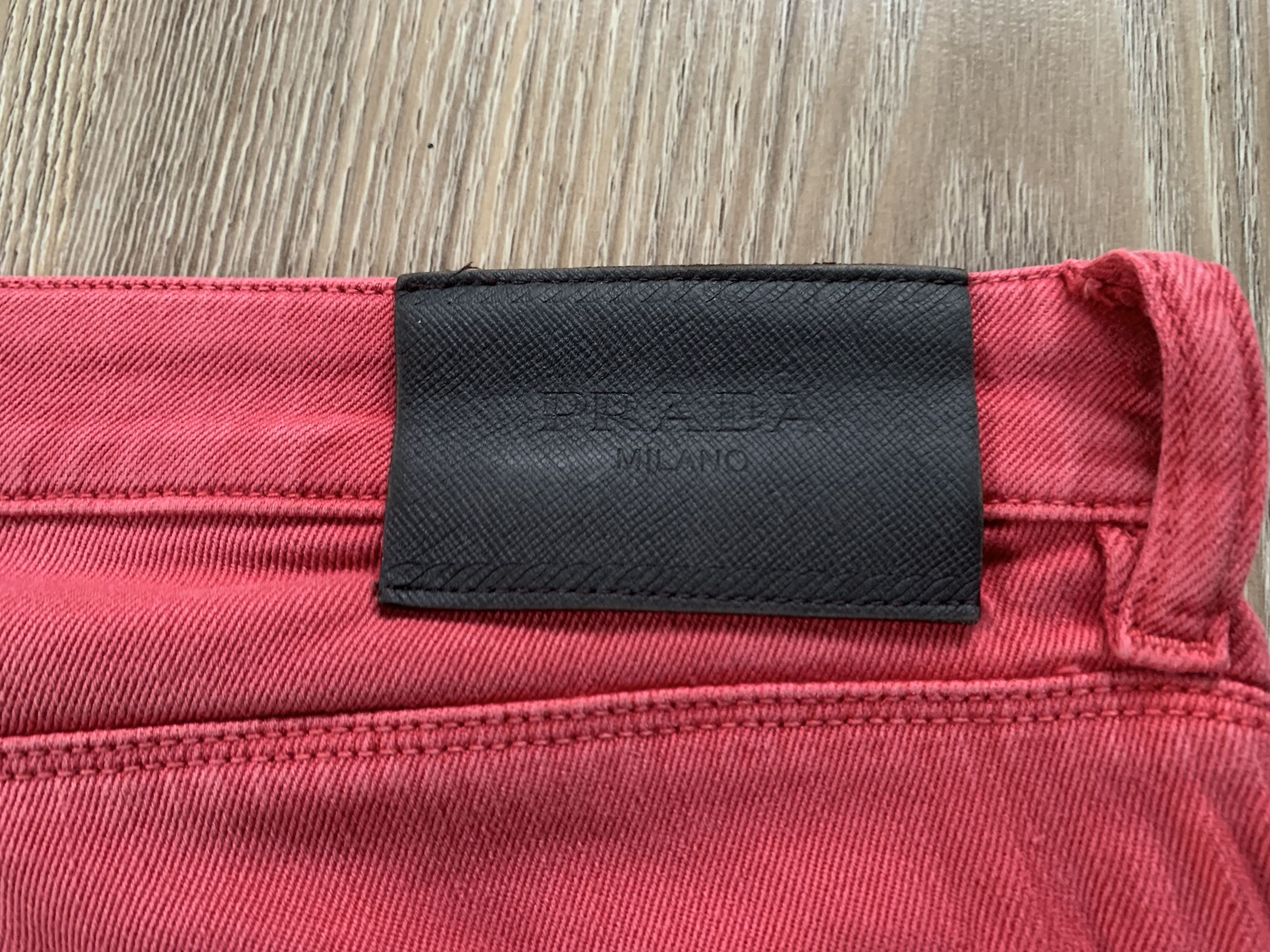 Prada Prada Milano Womens Vintage Red Skinny Jeans Size 31" - 8 Thumbnail