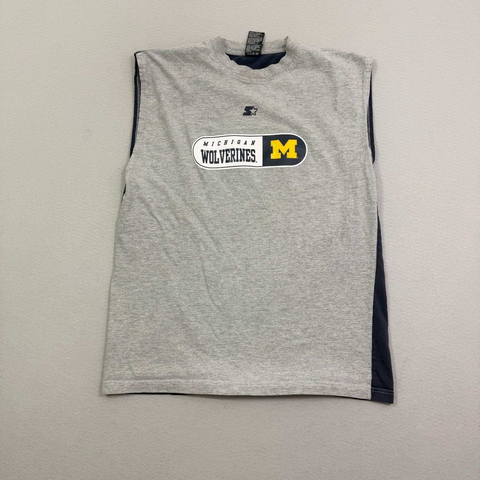 Vintage Vintage Starter Michigan Wolverines Tank Top Shirt Medium Size US M / EU 48-50 / 2 - 1 Thumbnail