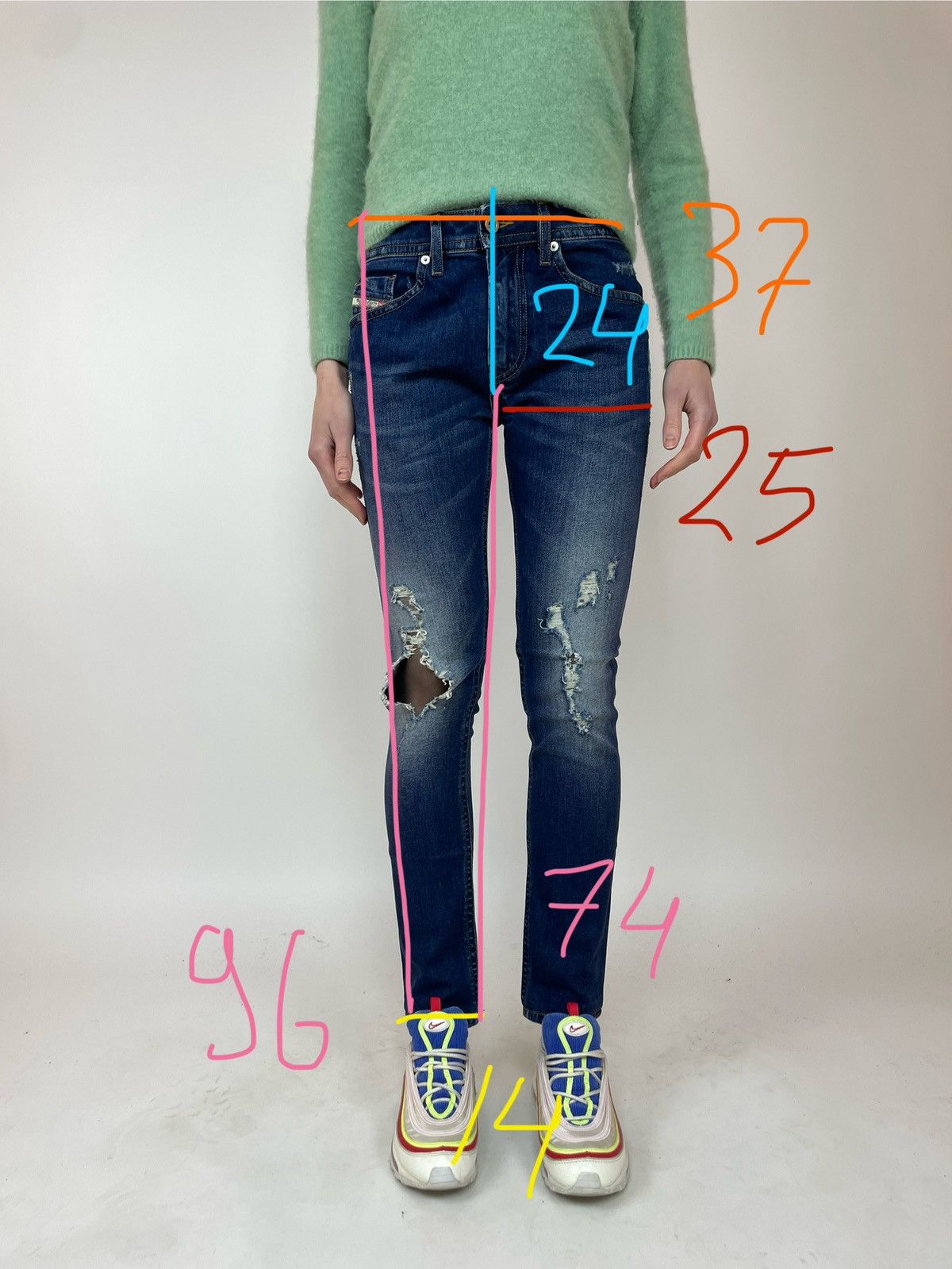 Designer × Diesel Diesel jeans THOMMER Slim-Skinny Womens size W28 L32 Size 28" / US 6 / IT 42 - 11 Thumbnail