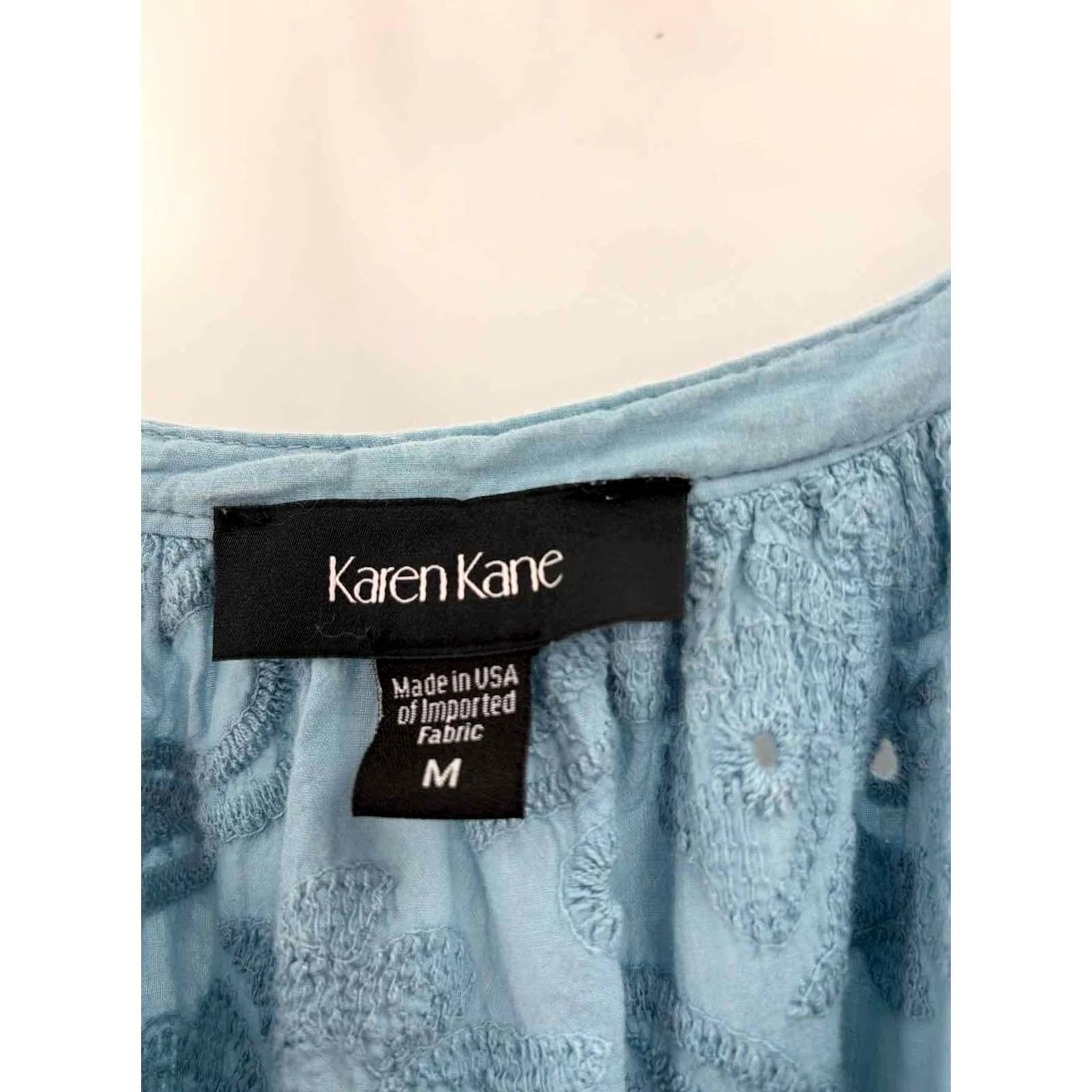 Vintage Karen Kane Blue Blouse Medium Size M / US 6-8 / IT 42-44 - 3 Thumbnail