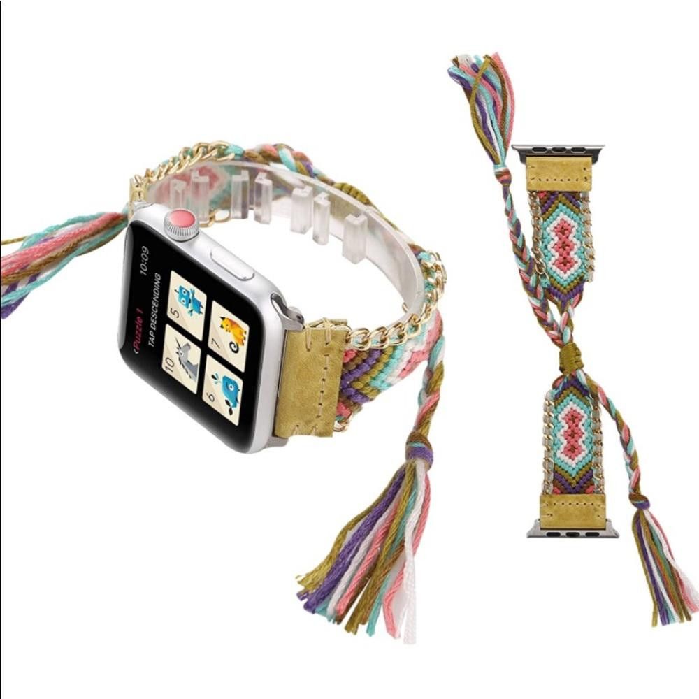 Designer NWOT Boho Woven Apple Watch Wristband 38mm/42mm Size ONE SIZE - 1 Thumbnail