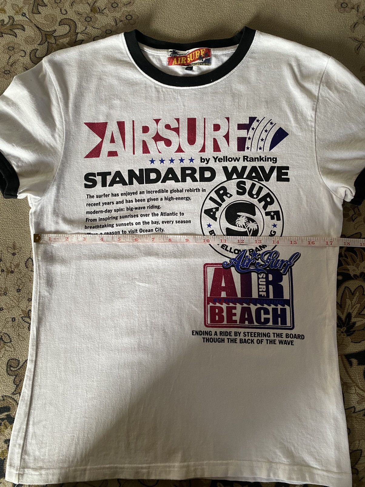 Japanese Brand Vintage Japanese Brand Air Surf Style Ringer T-Shirt Size US S / EU 44-46 / 1 - 8 Thumbnail