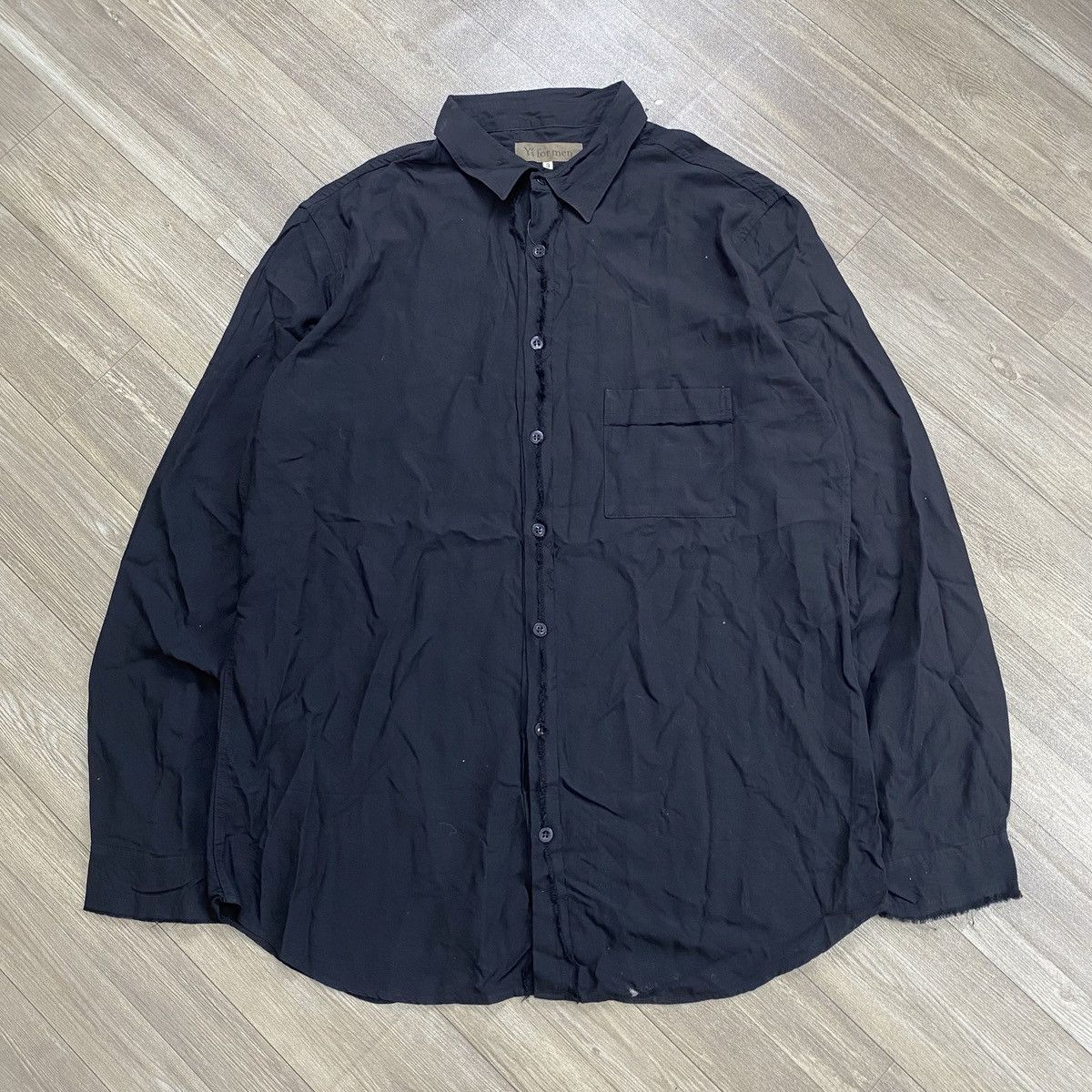 Yohji Yamamoto Archive Y’S For Men Yohji Yamamoto Black Long Shirt Designer Size US S / EU 44-46 / 1 - 1 Thumbnail