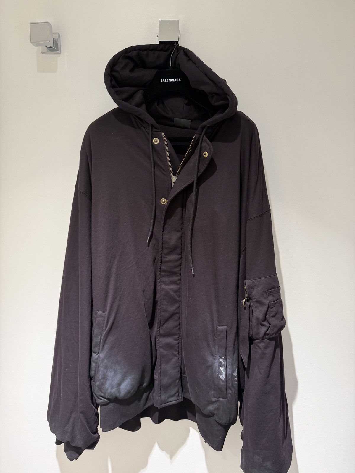 Balenciaga Balenciaga Metal Oversized Bomber Hoodie Size US M / EU 48-50 / 2 - 2 Thumbnail