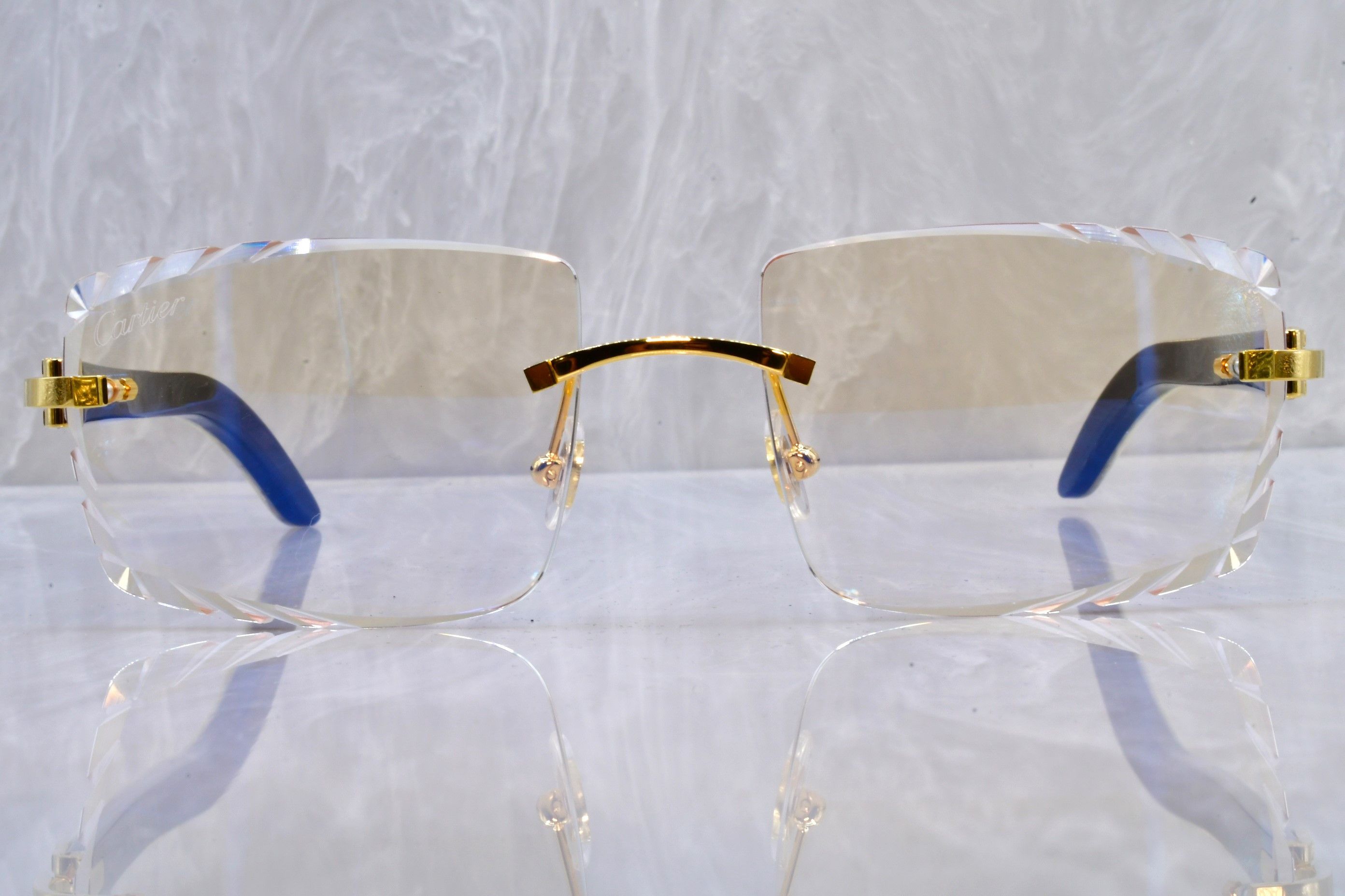 Cartier Cartier diamond cut horn sunglasses C decor buffs Transition Size ONE SIZE - 4 Thumbnail