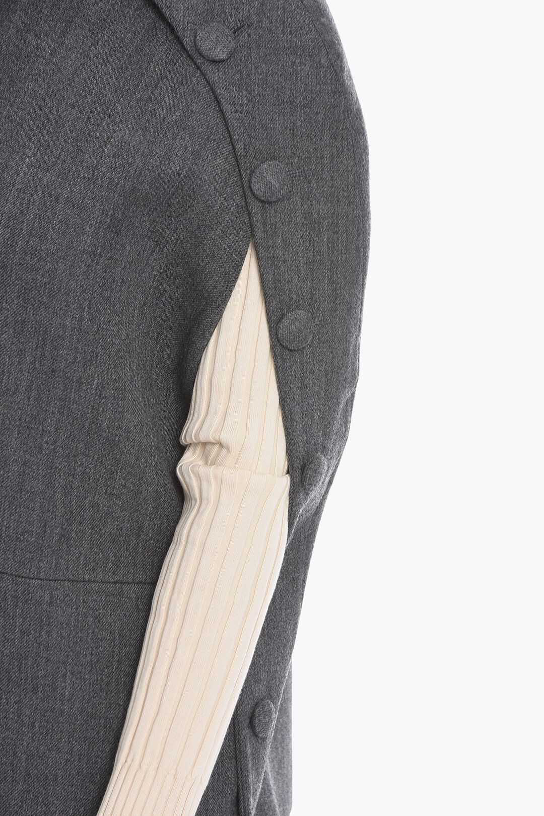 Jil Sander og1mm1225 Virgin Wool Cape in Grey Size XS / US 0-2 / IT 36-38 - 3 Thumbnail