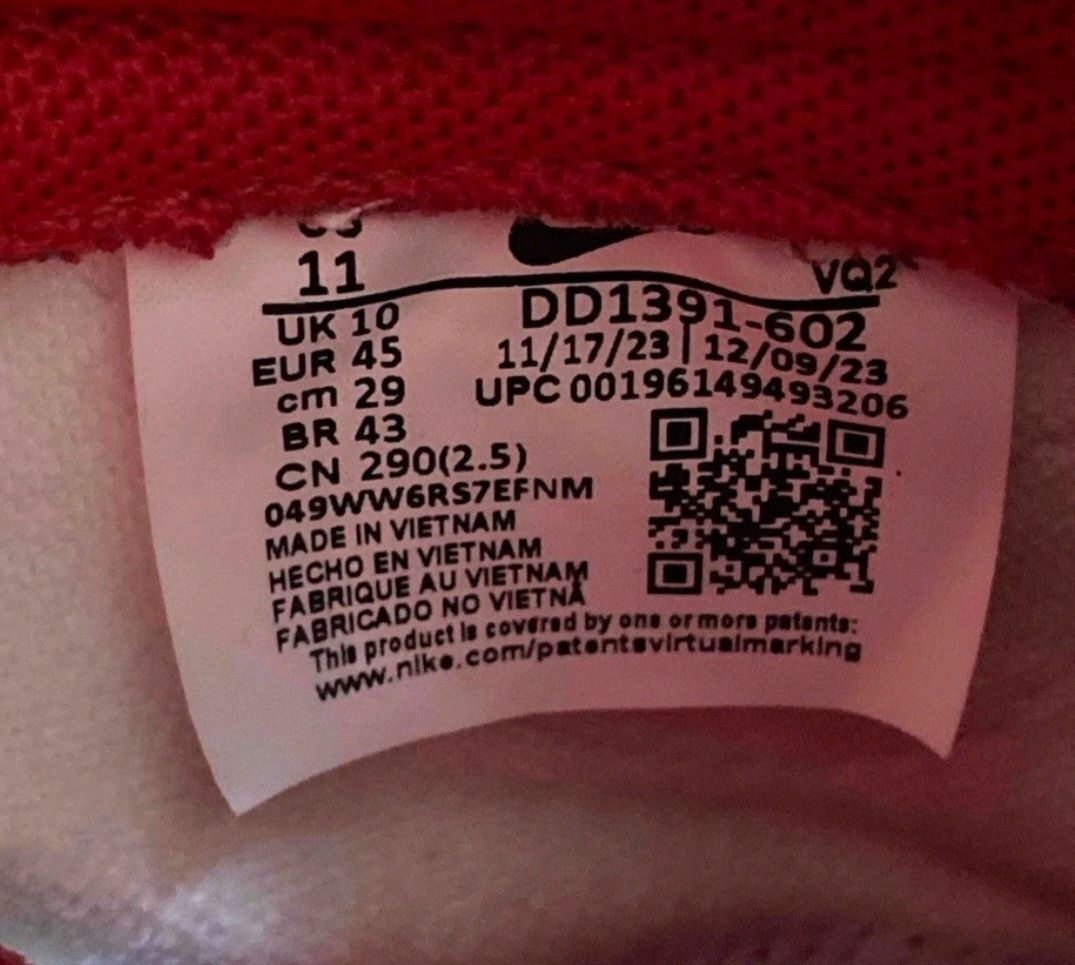 Nike Nike Dunk Low Gym Red DD1391602 Size 11 Men Size US 11 / EU 44 - 8 Thumbnail