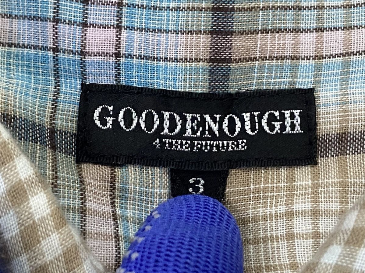 GOODENOUGH × Japanese Brand Goodenough Spellout Checked Shirt Button Ups Size US M / EU 48-50 / 2 - 9 Thumbnail