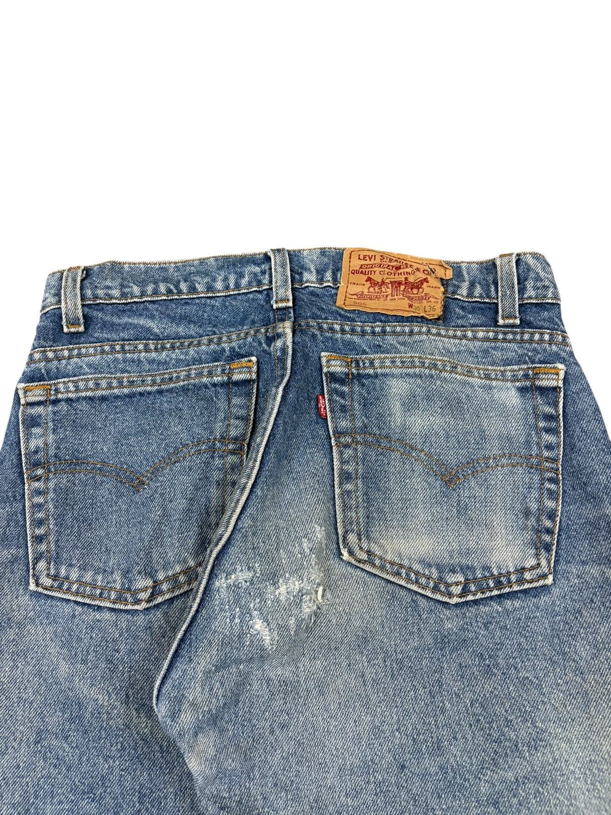 Levi's Vintage 80s Levis 505 Faded Blue Wash Distress Jeans Size US 29 - 5 Thumbnail