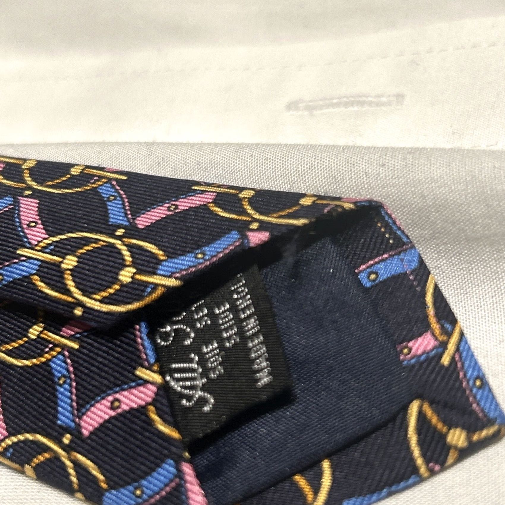 Harrods VINTAGE Harrods Tie 100% Silk Made in England Geometric Pharaoh Egyptian Designer Size ONE SIZE - 6 Thumbnail