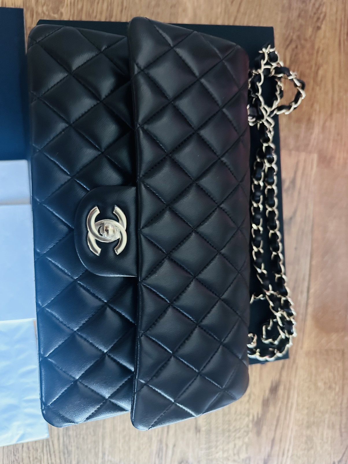 Chanel Chanel Double Flap Diamond Quilted Medium Dark Brown Size ONE SIZE - 16 Thumbnail