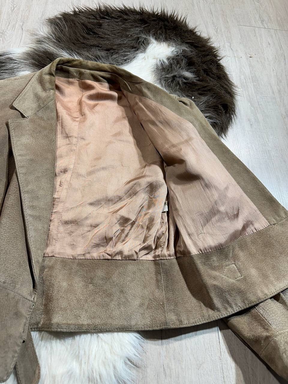 Vintage Crazy Vintage Suede Leather Jacket Size S / US 4 / IT 40 - 4 Thumbnail