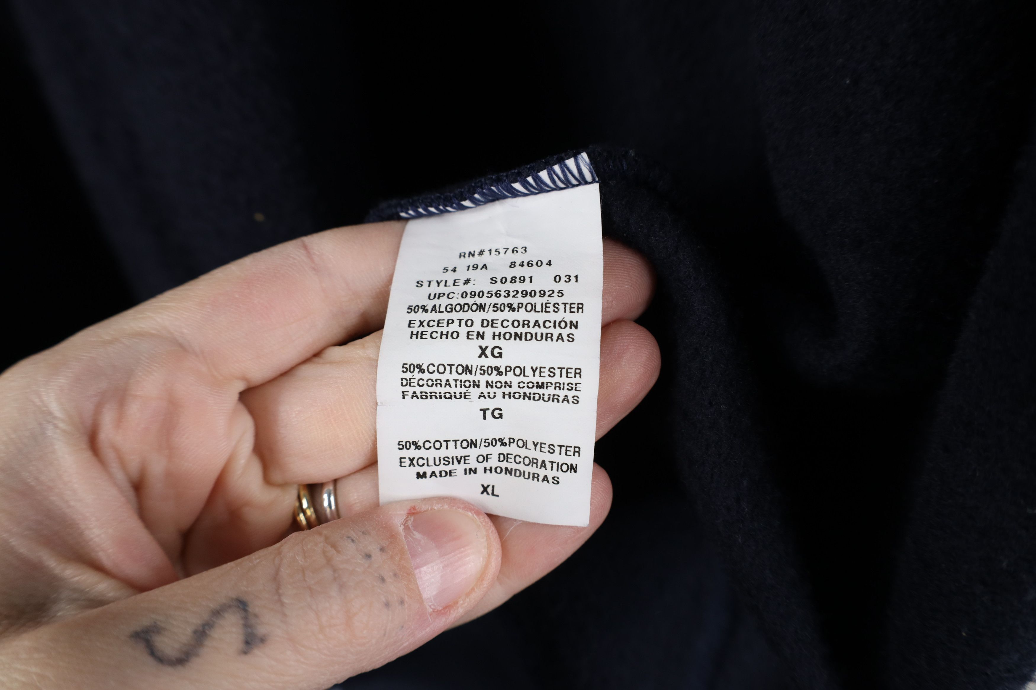 Champion × Vintage Vintage Champion Monochrome Full Zip Hoodie Sweatshirt Blue Size US XL / EU 56 / 4 - 11 Thumbnail