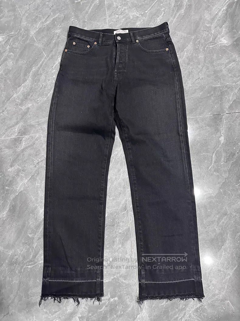 Valentino Valentino Fringed tapered denim trousers Size US 32 / EU 48 - 1 Thumbnail