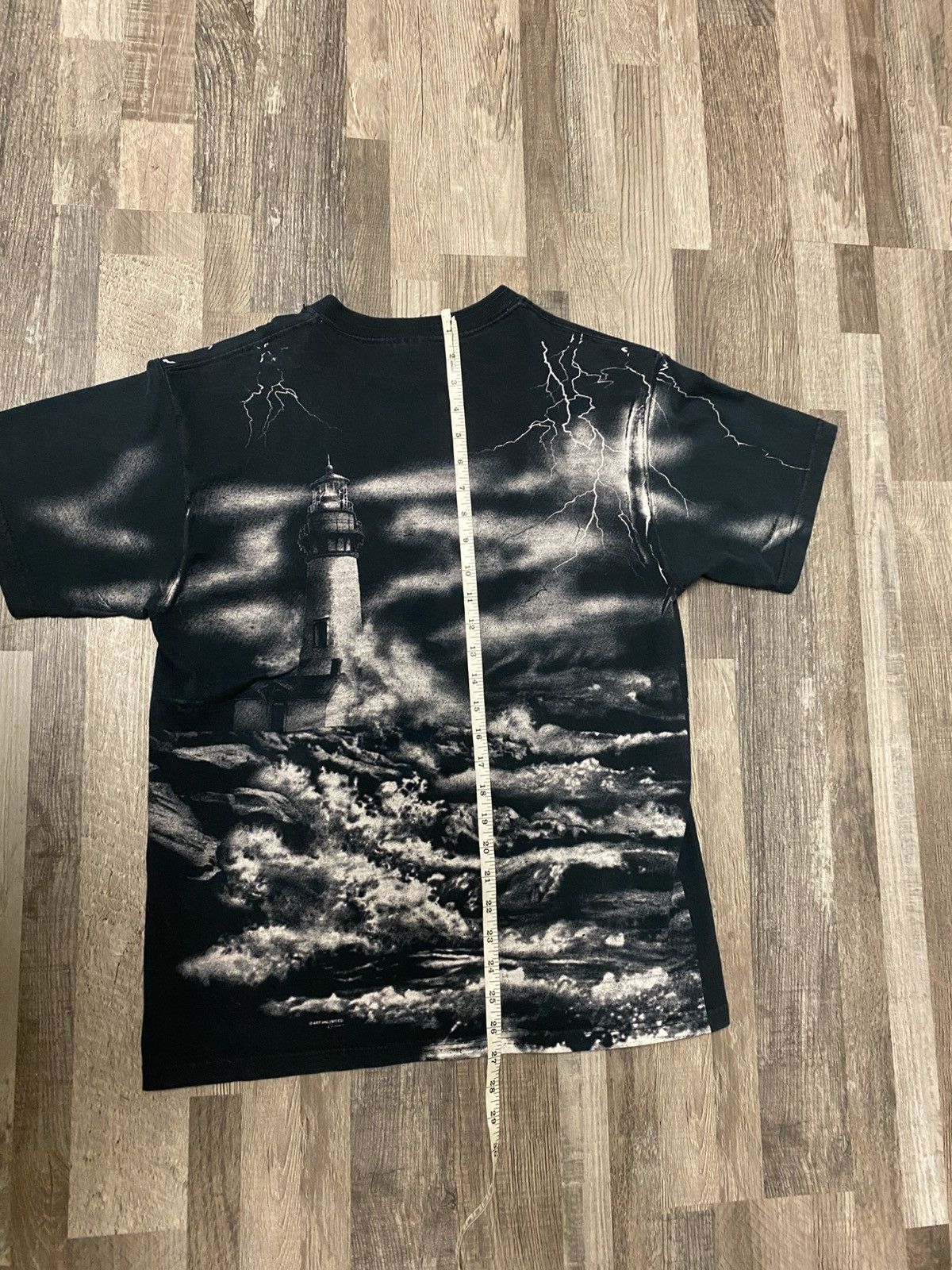 Vintage Vintage Lighthouse Lightning Storm 90’s T Shirt Made in usa Size US M / EU 48-50 / 2 - 8 Thumbnail