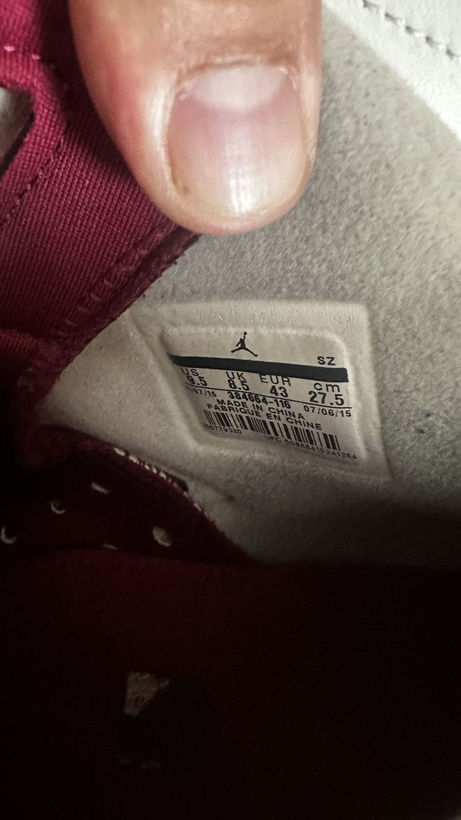 Jordan Brand Jordan 6 Maroon Size US 9.5 / EU 42-43 - 5 Thumbnail