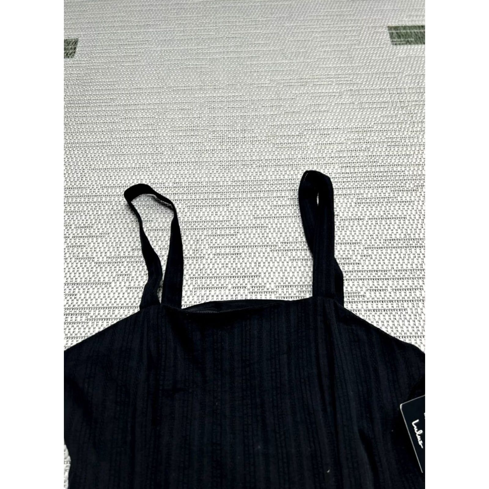 Lulus Lulus Dress Womens L Black Cotton Knit Midi Size L / US 10 / IT 46 - 2 Thumbnail