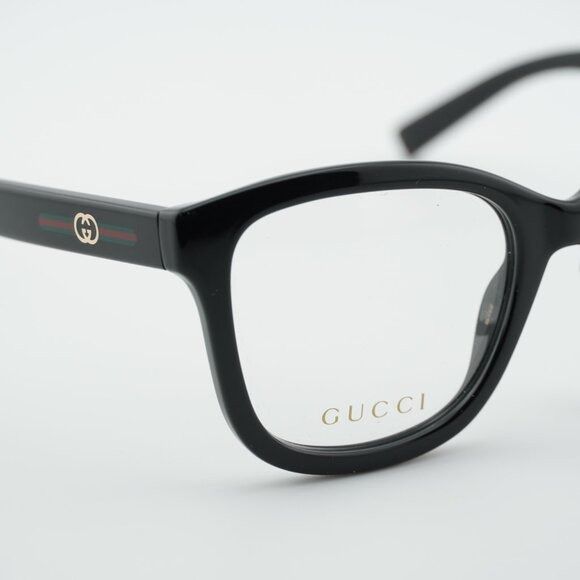 Gucci Gucci GG2104O 001 Eyeglasses Shiny Black 53mm Square Frame Size ONE SIZE - 4 Thumbnail