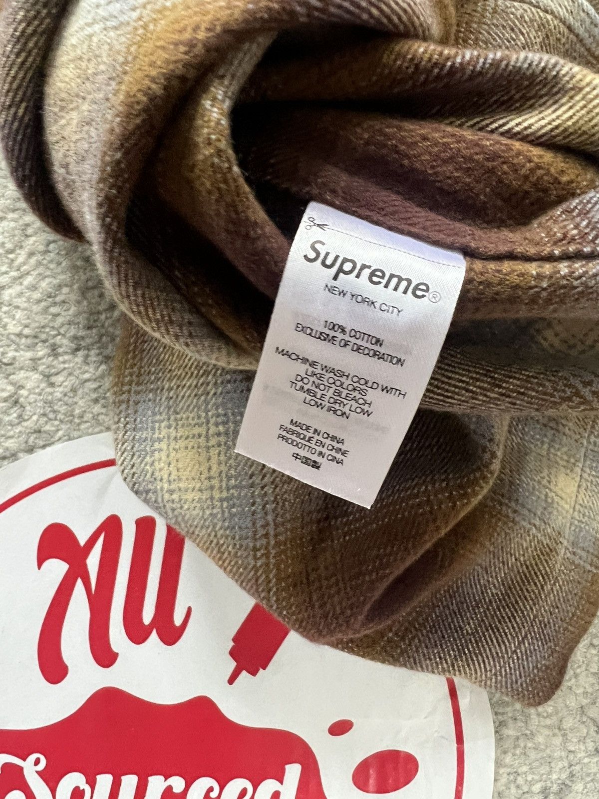Supreme Supreme FW22 Shadow Plaid Zip Shirt Size US M / EU 48-50 / 2 - 5 Thumbnail