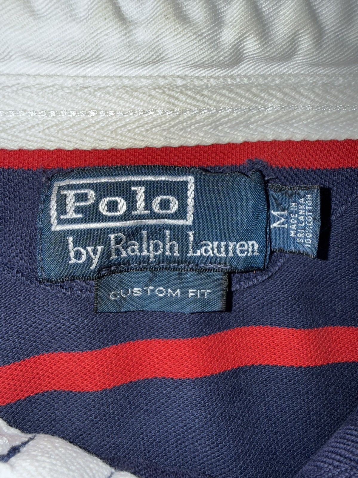 Polo Ralph Lauren Ralph Lauren Polo Rugby Stripe Navy Red Custom Fit M Size US M / EU 48-50 / 2 - 5 Thumbnail