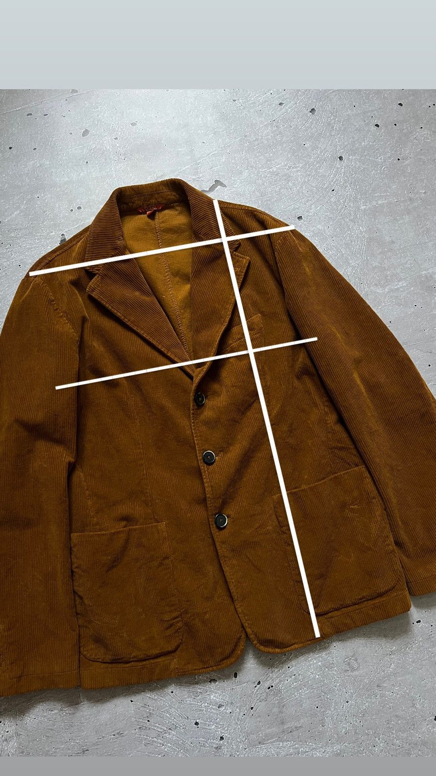 Barena BARENA Blazer Brown Corduroy Tailored Jacket Size 54 Size 44R - 16 Thumbnail