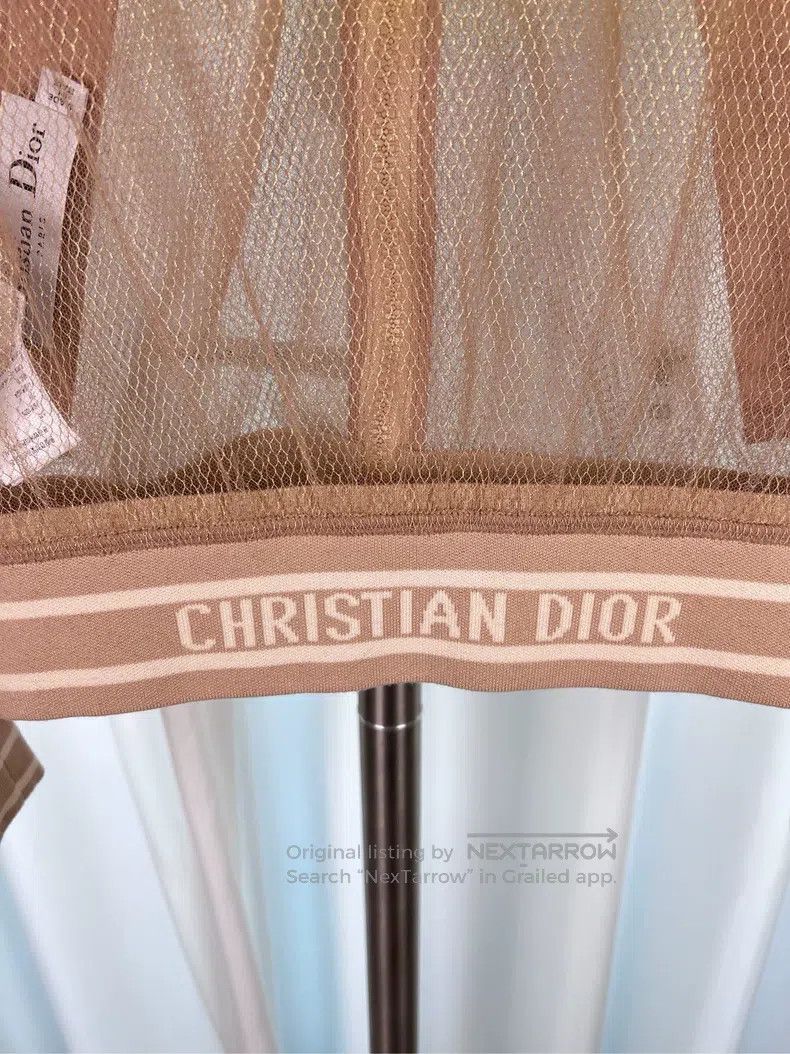 Dior Dior CD logo mesh tulle baseball uniform women's jacket Size XS / US 0-2 / IT 36-38 - 6 Thumbnail