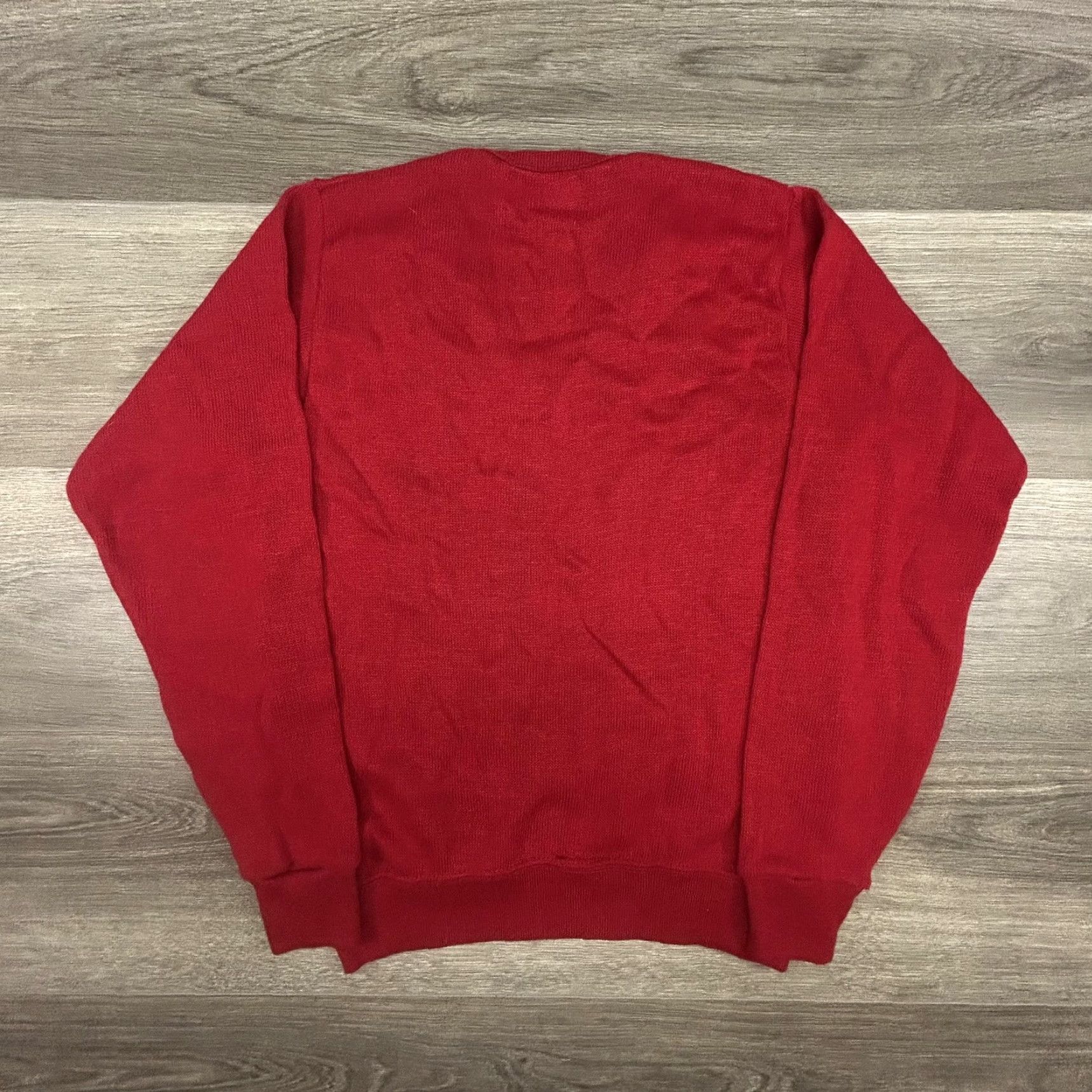Vintage VINTAGE Central High School Pirates Sweater Mens Small Red V-Neck Creslan/Rayon Knit Pullover Size US S / EU 44-46 / 1 - 2 Thumbnail