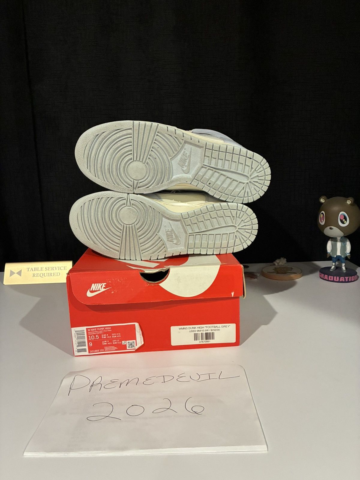 Nike Nike Dunk Hi Sail Football Grey Men’s Size 9 Size US 9 / EU 42 - 5 Thumbnail