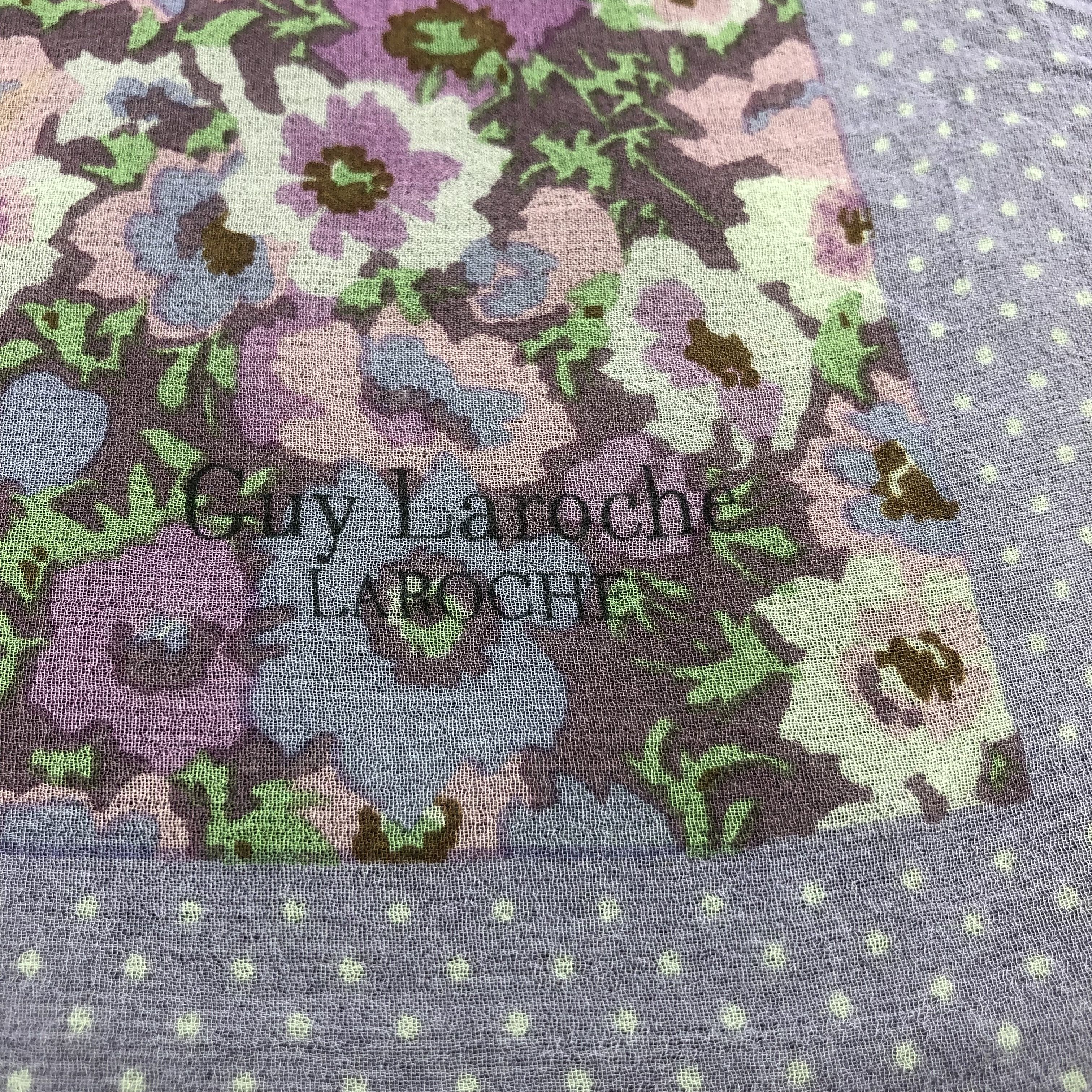 Guy Laroche Guy Laroche slit Thread Silk Handkerchief Bandana H1342 Size ONE SIZE - 2 Thumbnail