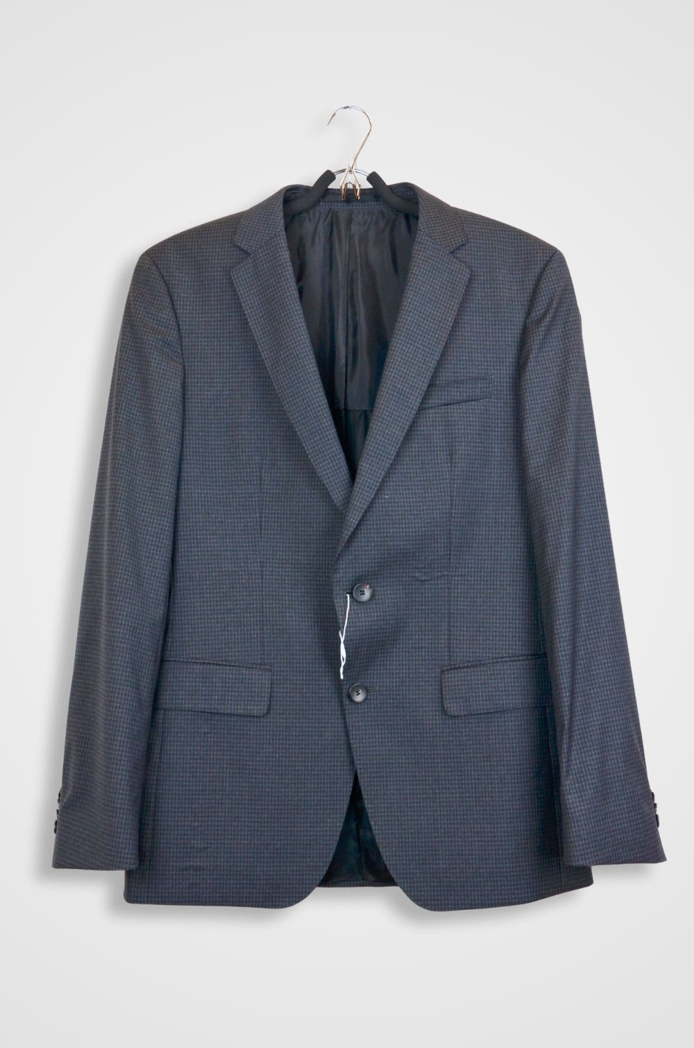 Hugo Boss Hugo Boss Grey Check Wool Blazer - Size 38R Size 38R - 1 Thumbnail