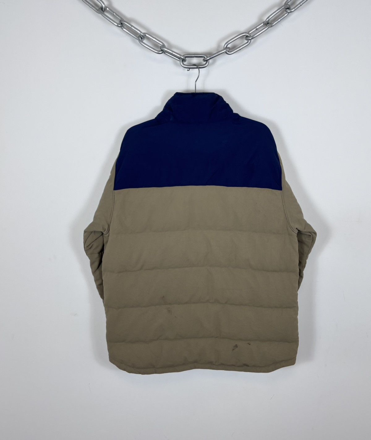 Patagonia Patagonia Men’s Bivy Down Puffer Jacket Insulated Beige/Blue Size US L / EU 52-54 / 3 - 22 Thumbnail