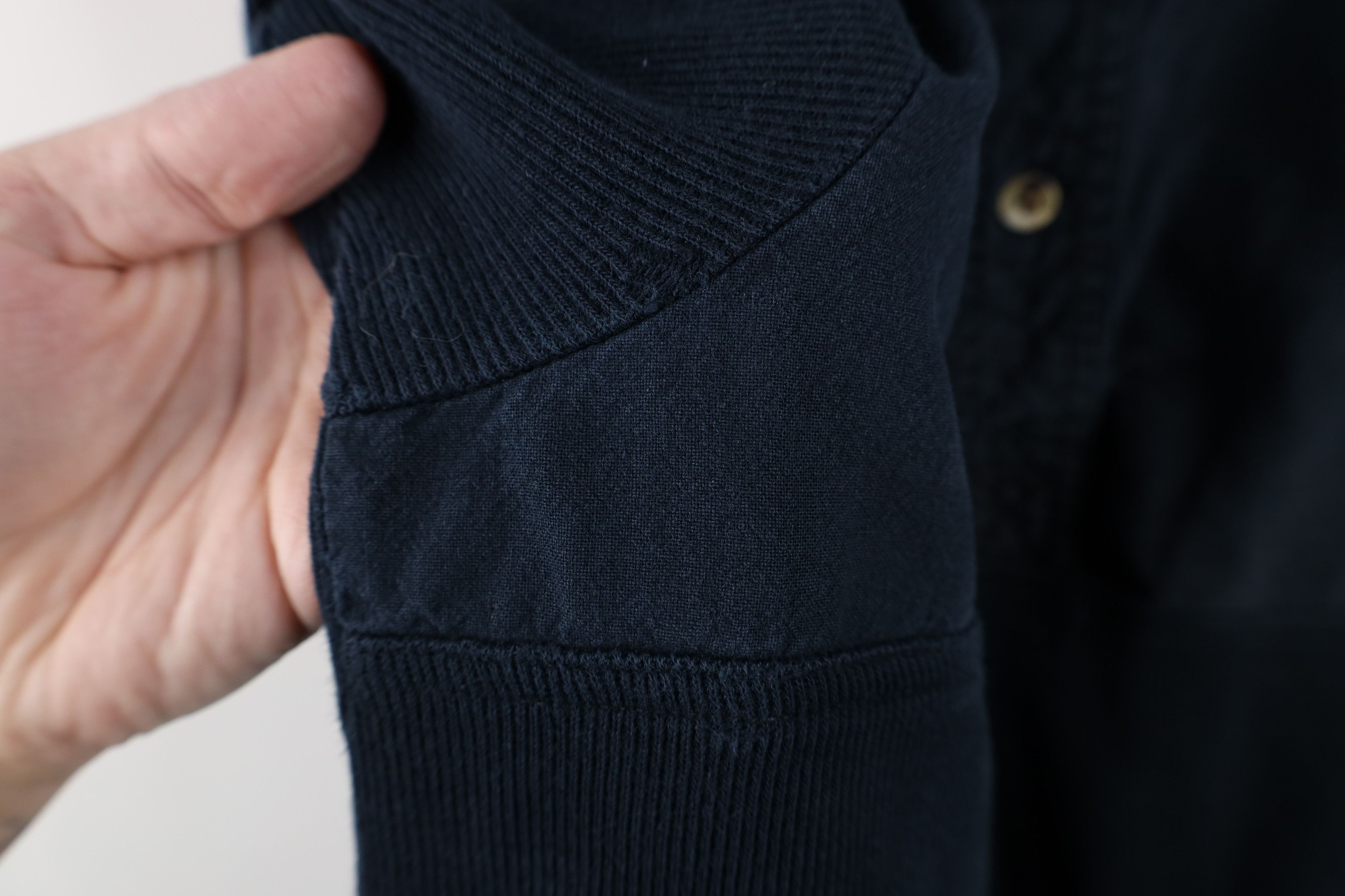 Vintage Vintage 90s Streetwear Ribbed Knit Pullover Polo Shirt Black Size US XXL / EU 58 / 5 - 9 Thumbnail
